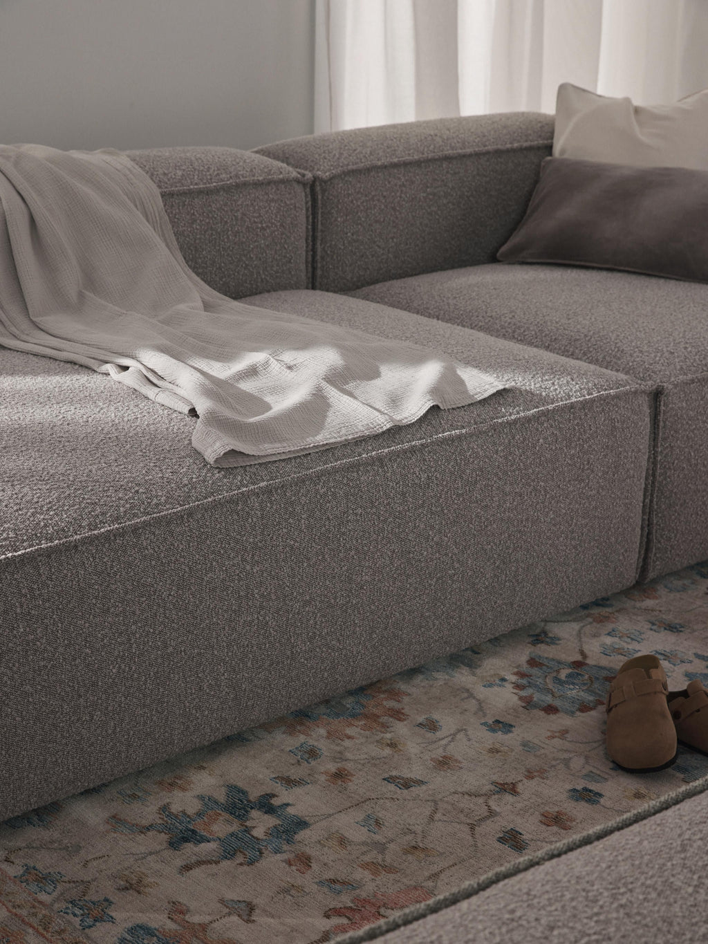 Lennon Bouclé Modular Ottoman