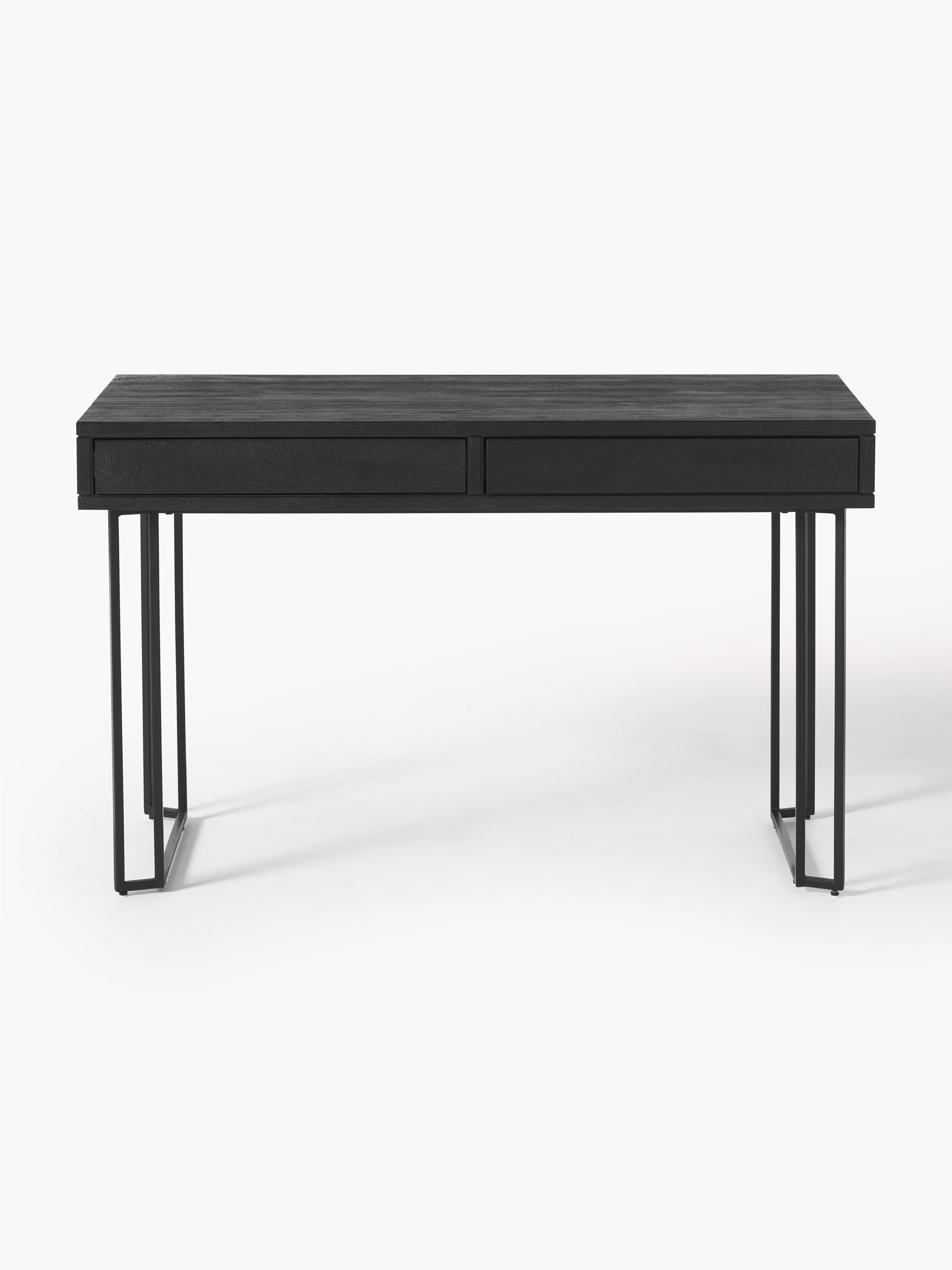 Luca Mango Wood Desk with Drawers