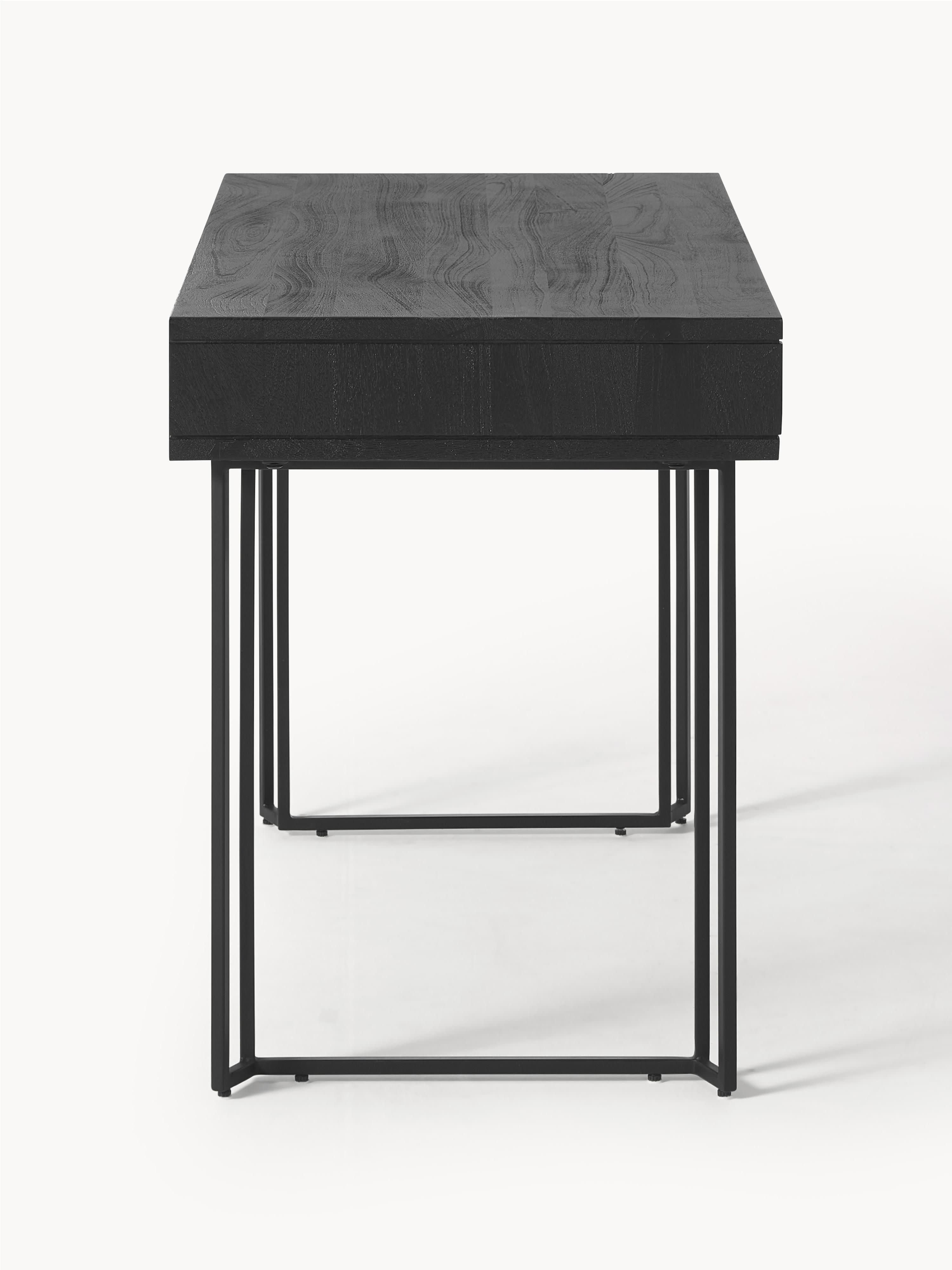 Luca Mango Wood Desk with Drawers