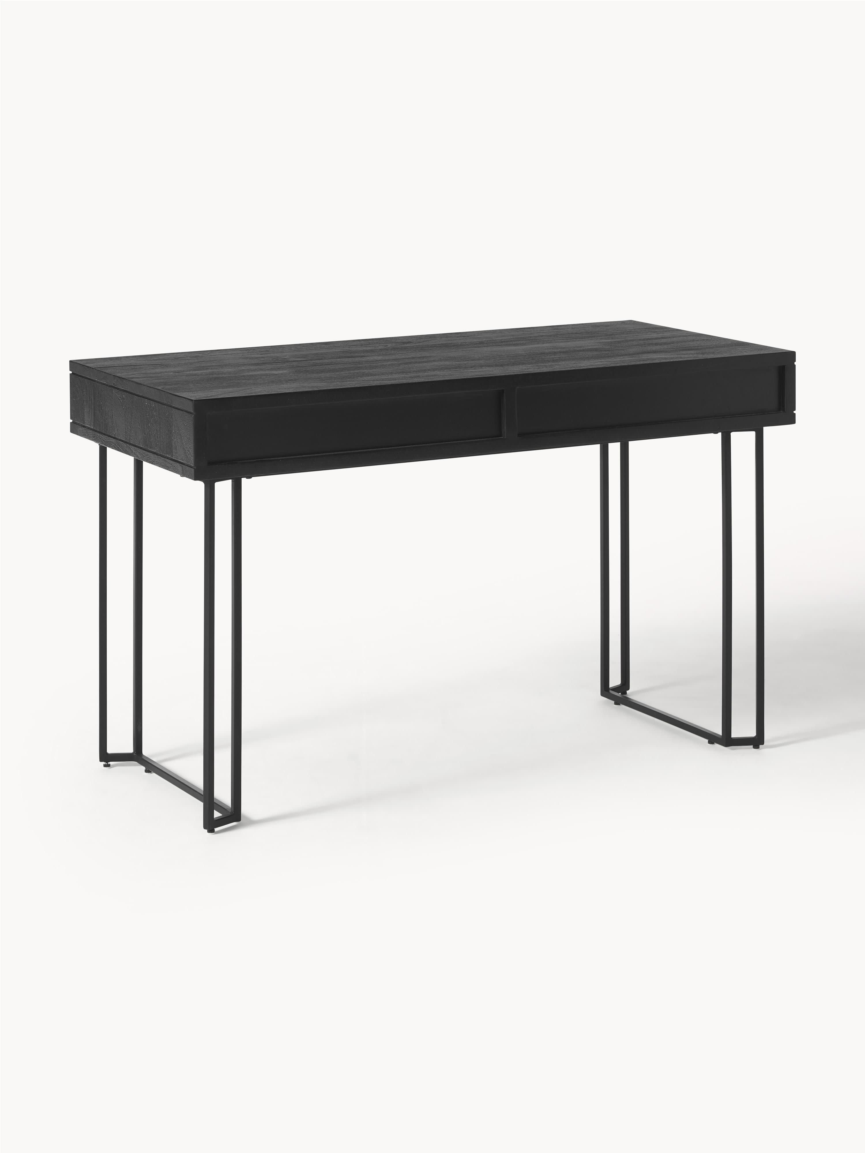 Luca Mango Wood Desk with Drawers