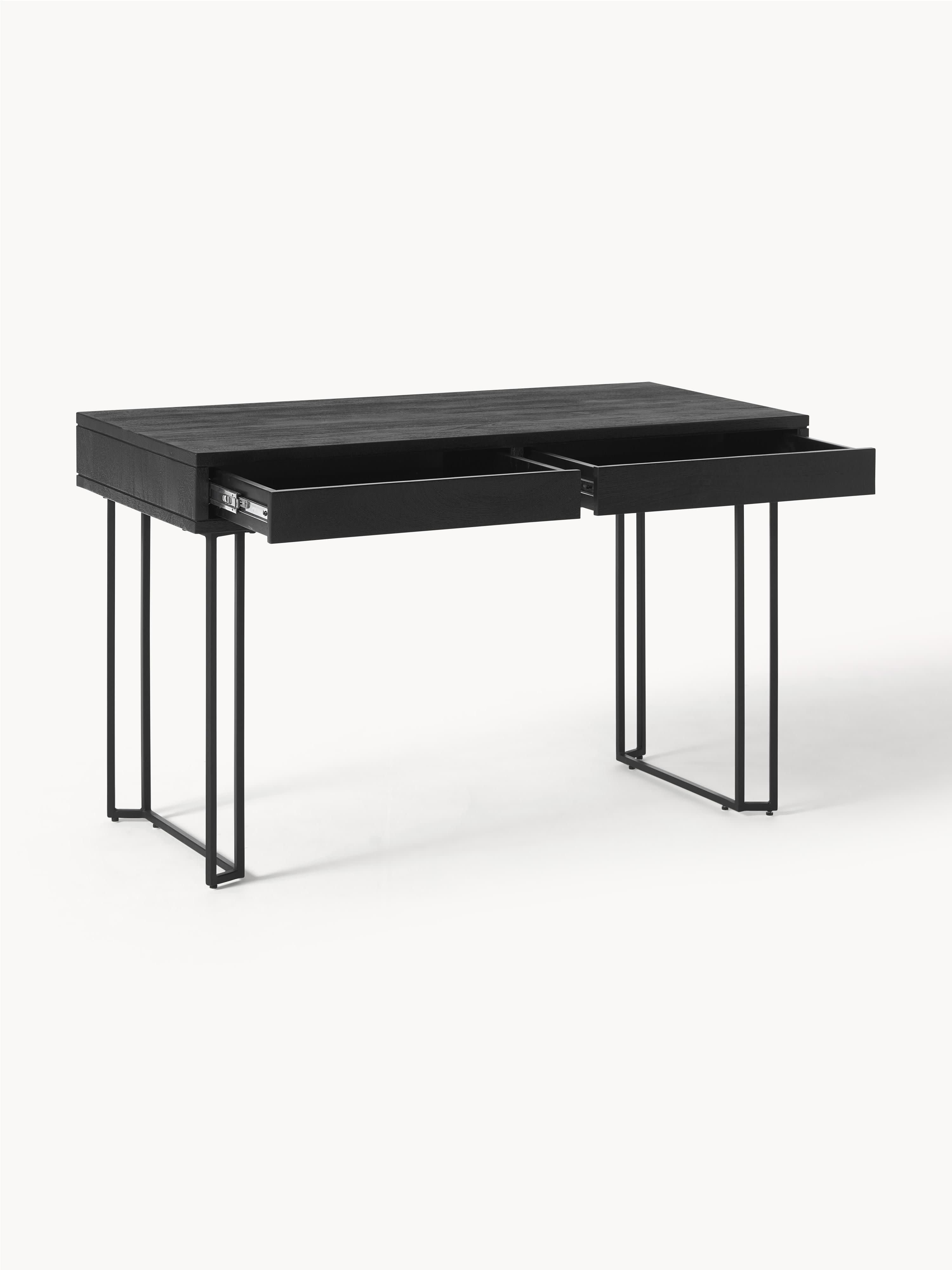 Luca Mango Wood Desk with Drawers