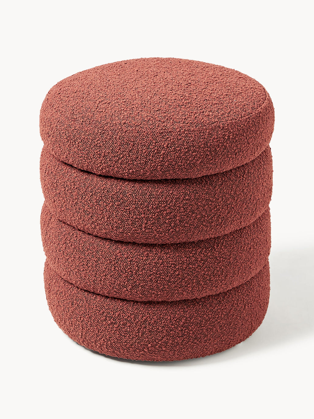 Alto Bouclé Upholstered Stool with Storage Space