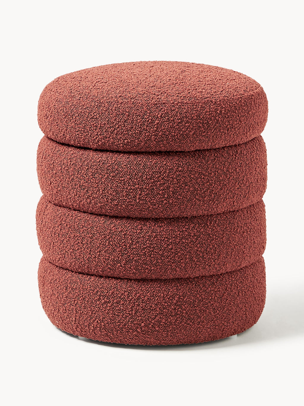 Gallery image 1 - Bouclé Upholstered Stool Alto with Storage Space