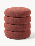 Gallery image 1 - Bouclé Upholstered Stool Alto with Storage Space