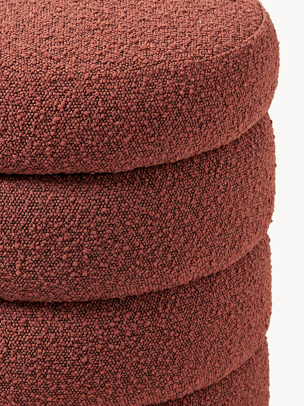 Alto Bouclé Upholstered Stool with Storage Space