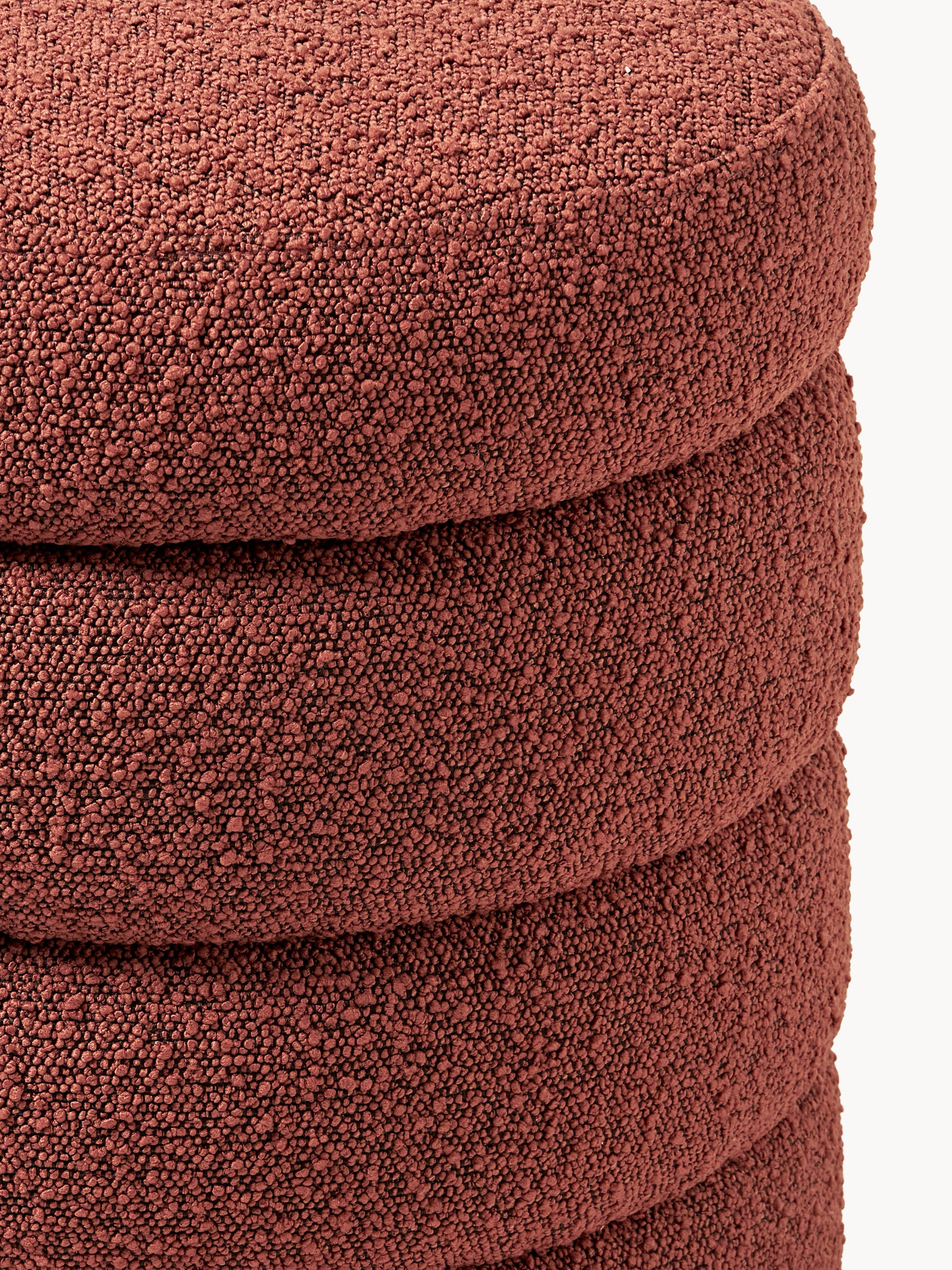 Alto Bouclé Upholstered Stool with Storage Space