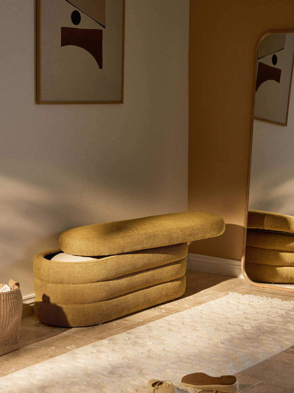 Alto Upholstered Bench with Storage Space