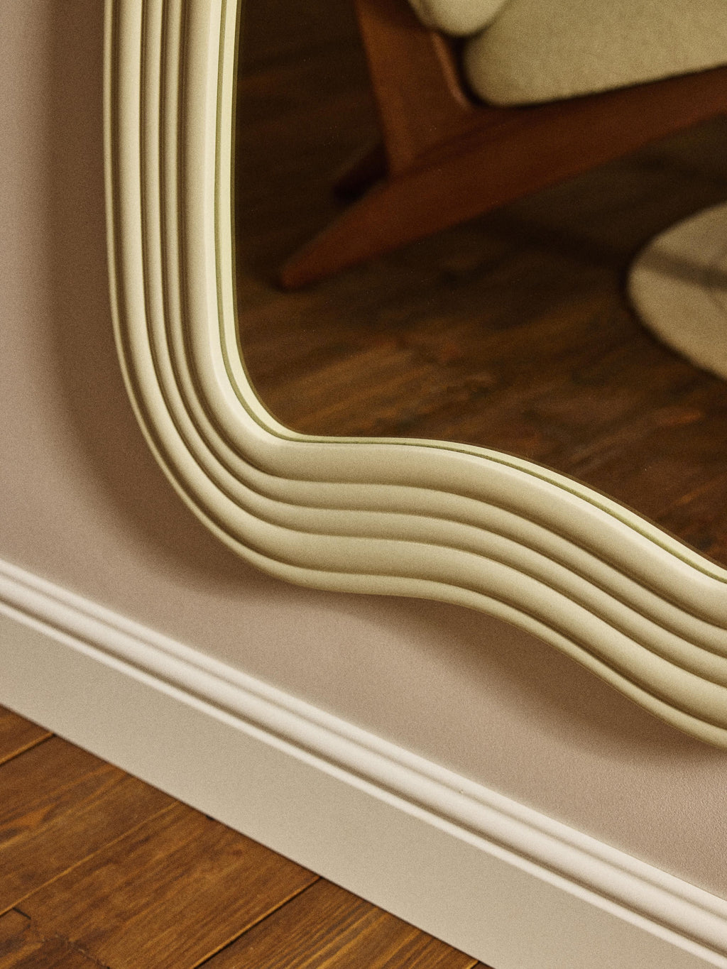 Cosimo Full-Length Wall Mirror with Wavy Frame