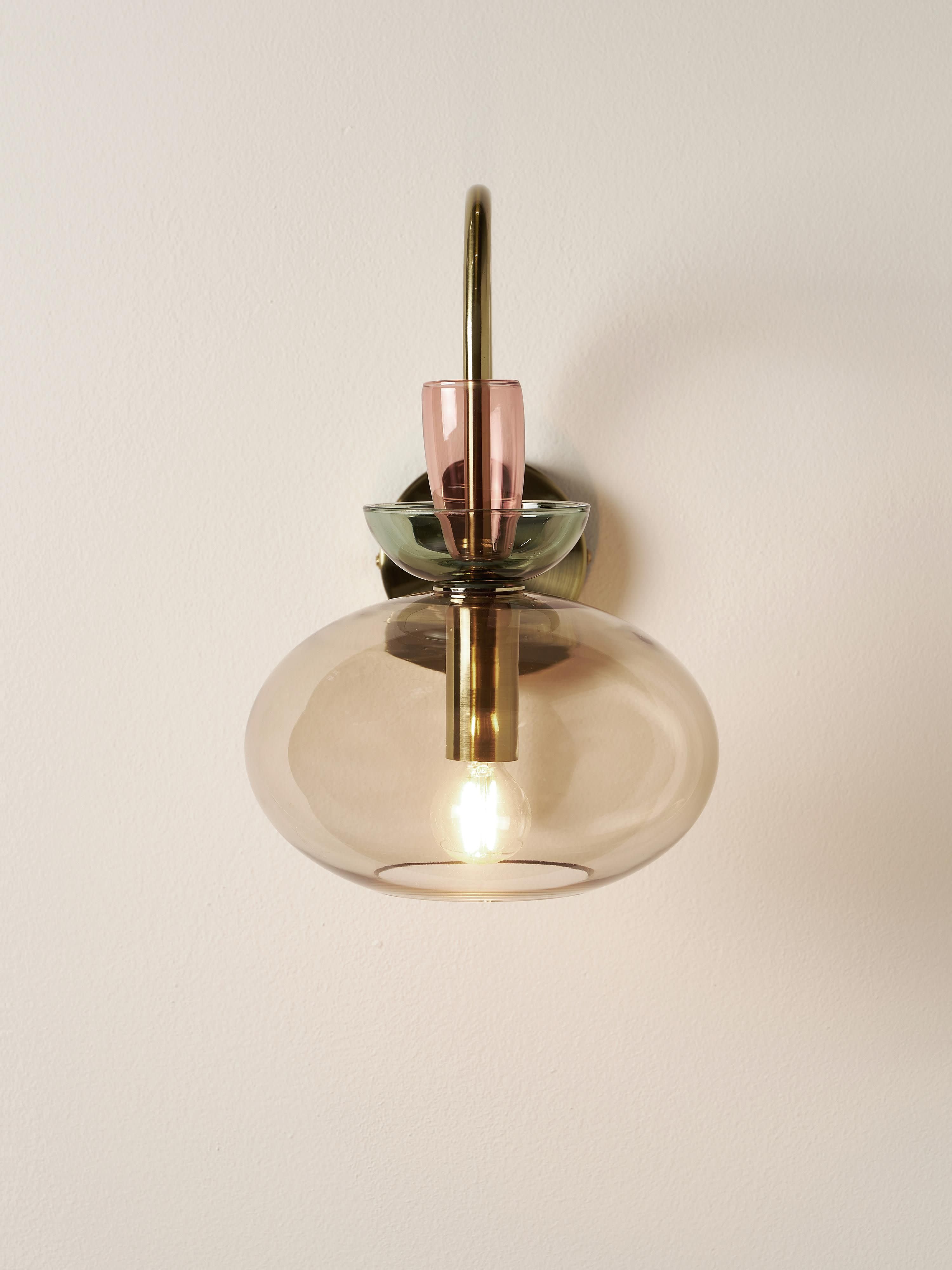 Nyra Coloured Glass Wall Lamp