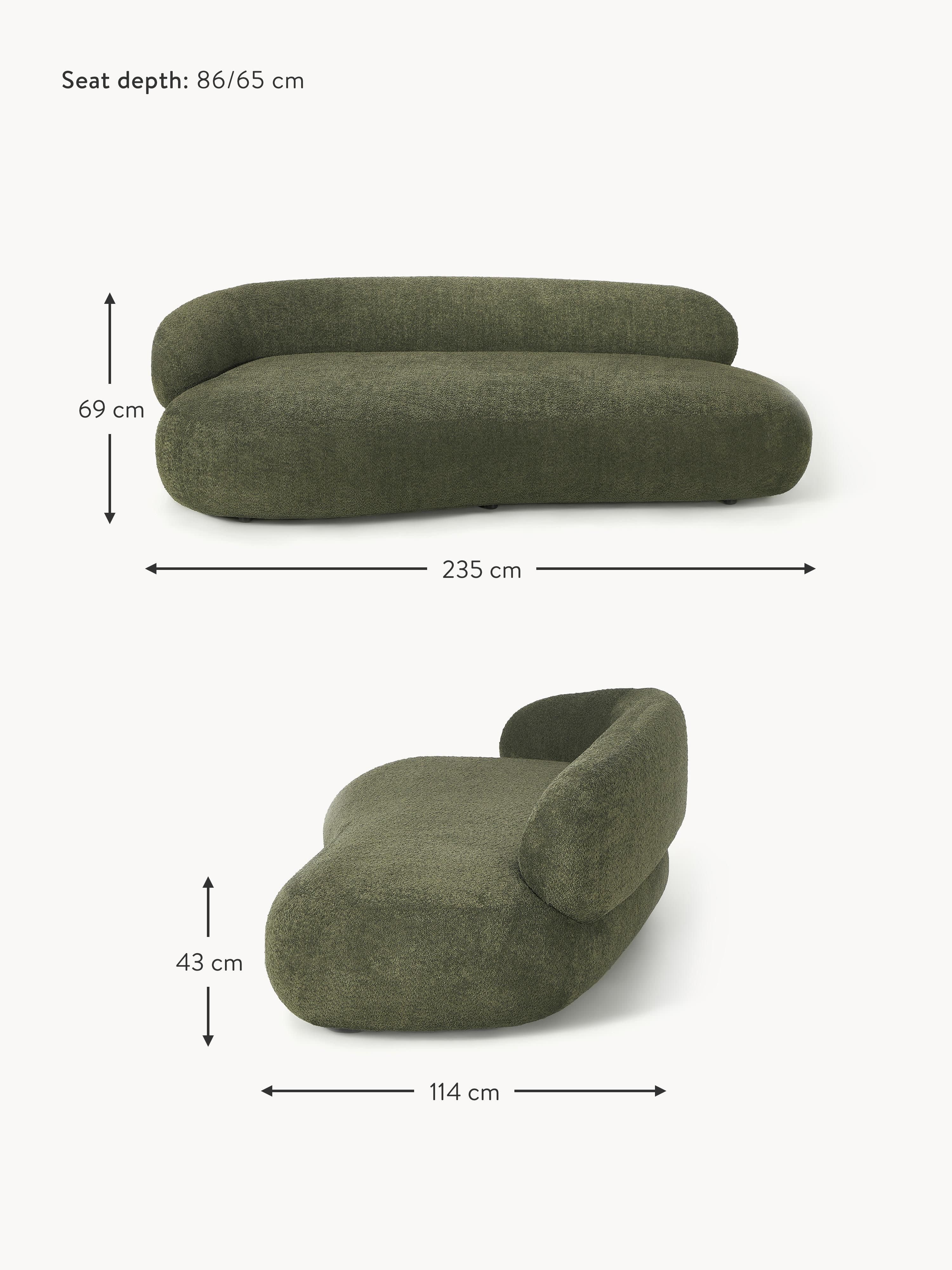 Alba Teddy Bouclé Sofa (3-seater)