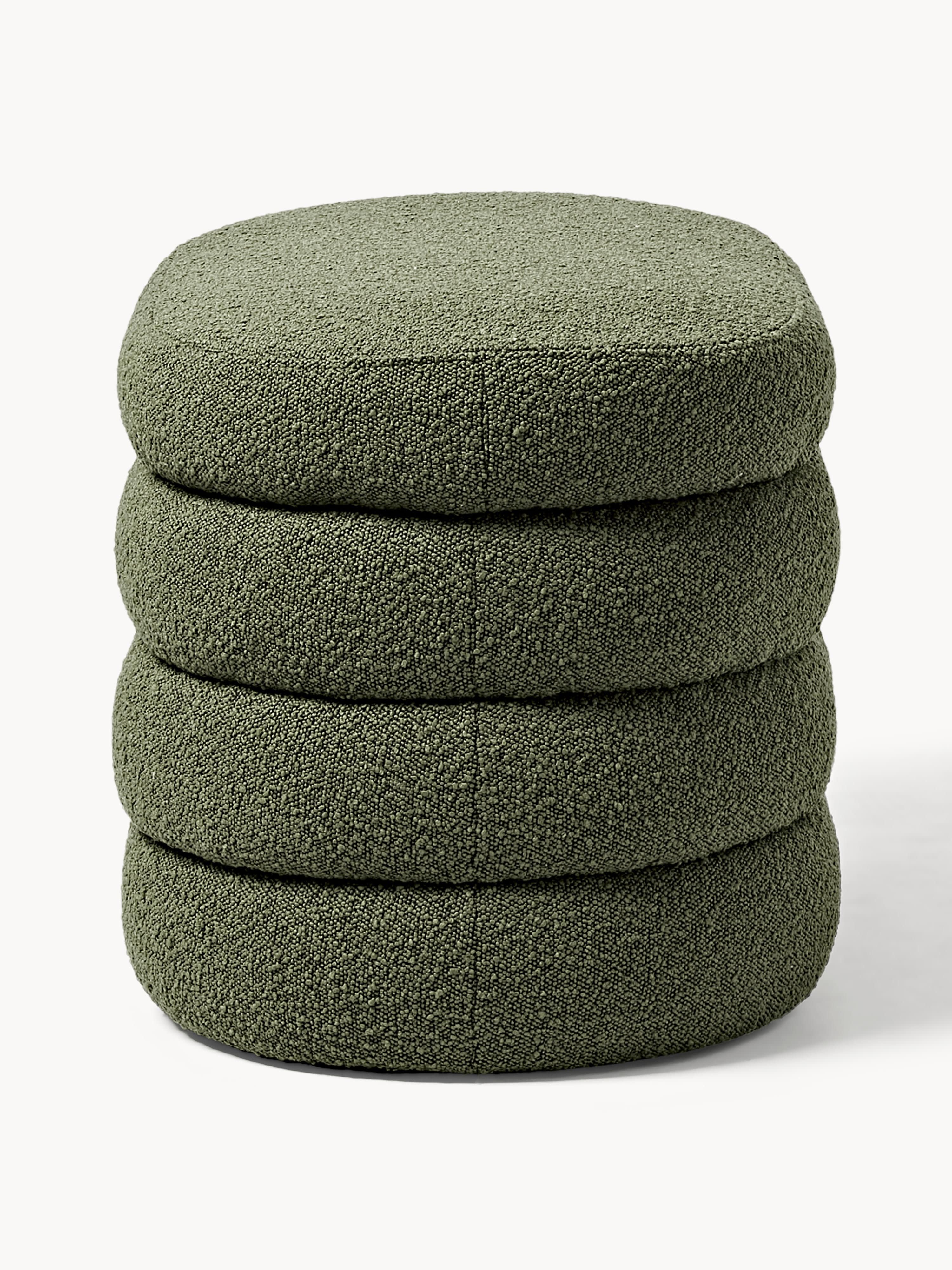 Alto Small Bouclé Upholstered Bench with Storage Space