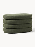 Gallery image 1 - Small Bouclé Upholstered Bench Alto with Storage Space