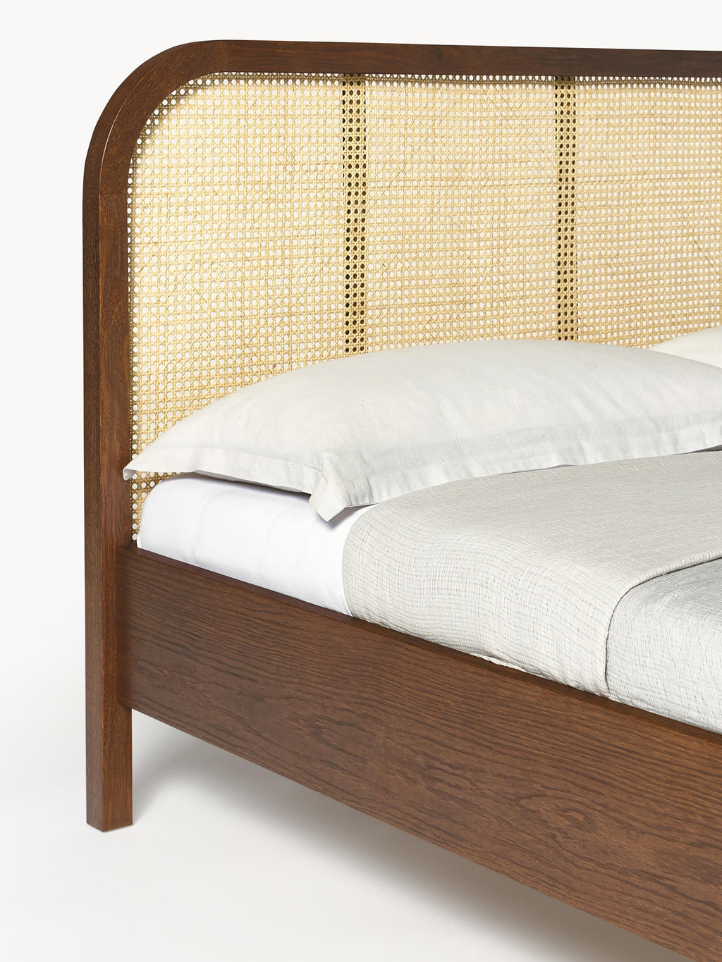 Jones Wooden Bed with Viennese Braid Headboard
