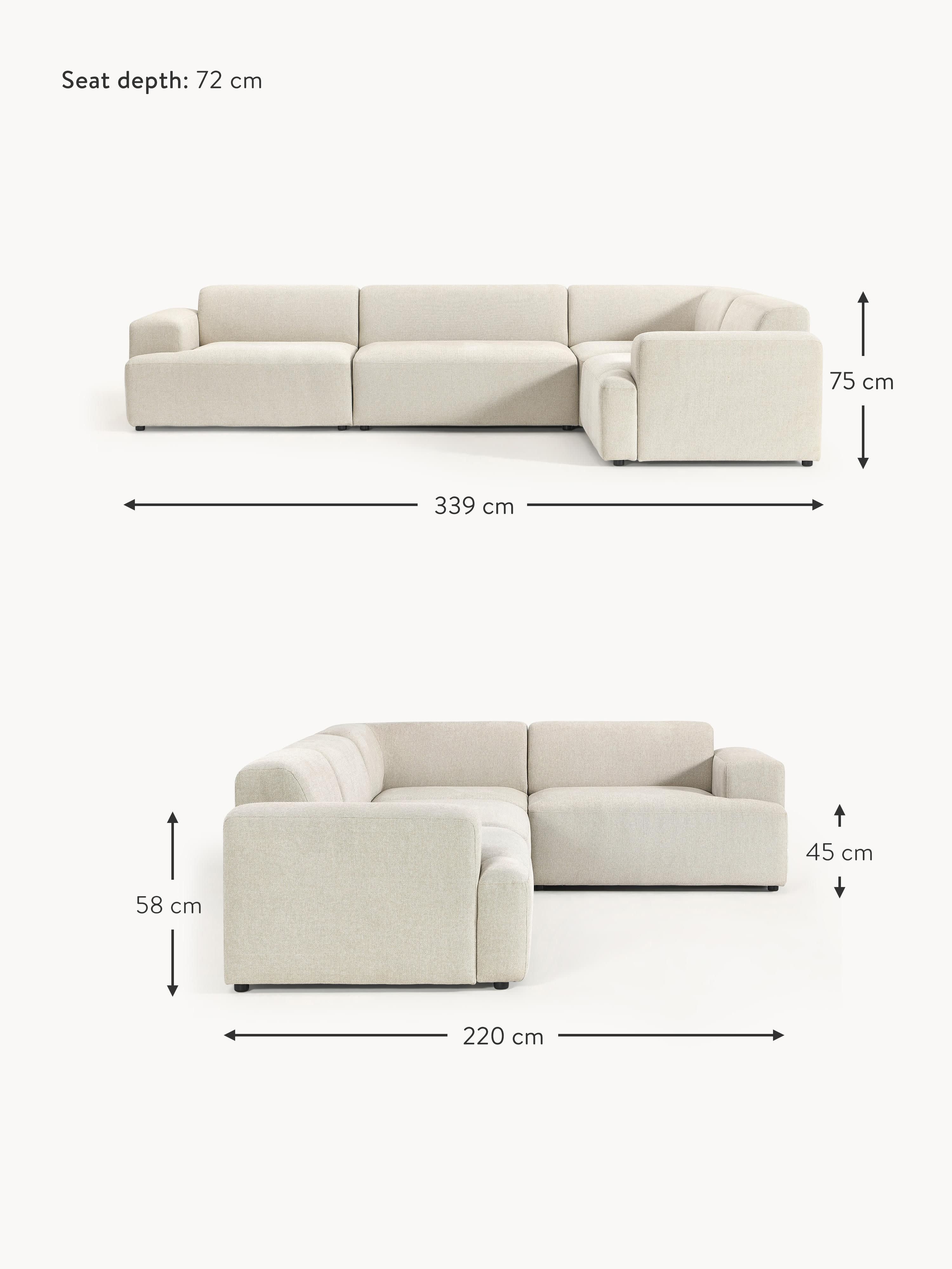 Melva Large Corner Sofa (4-seater)