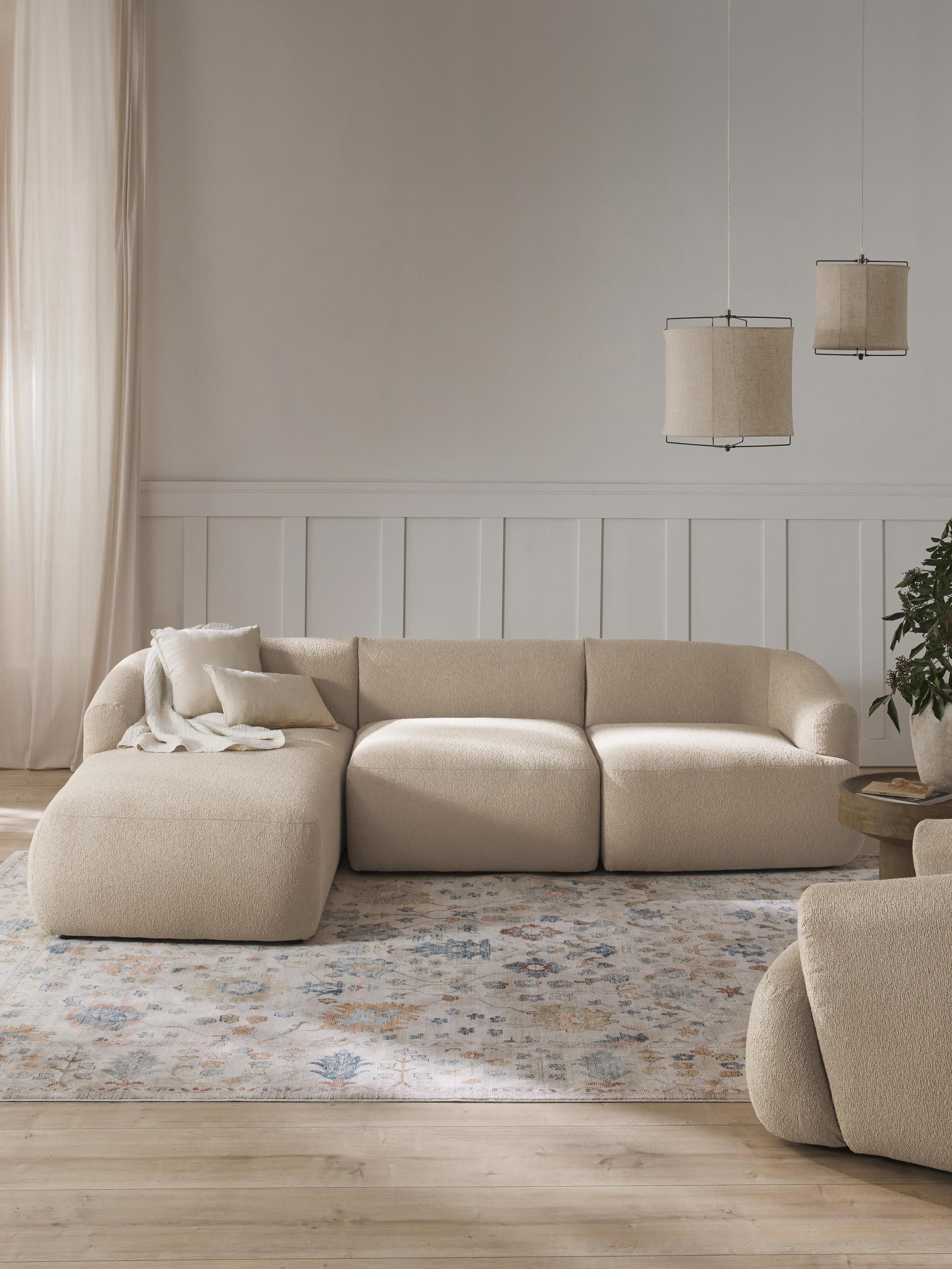 Sofia Modular Bouclé Corner Sofa (3-seater)