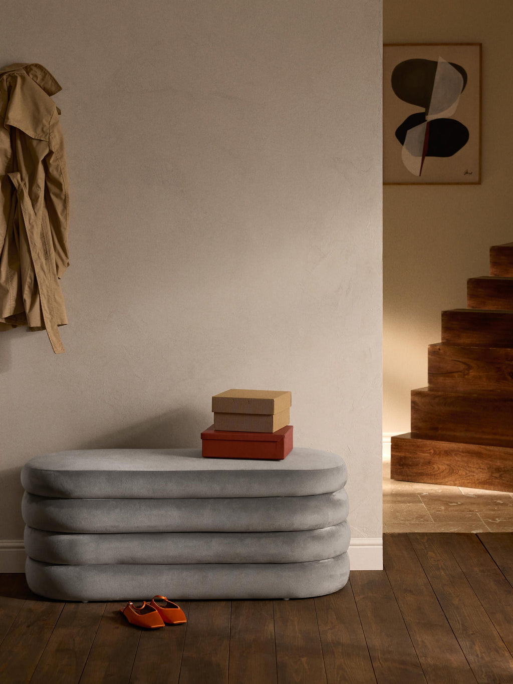 Alto Velvet Upholstered Bench with Storage Space