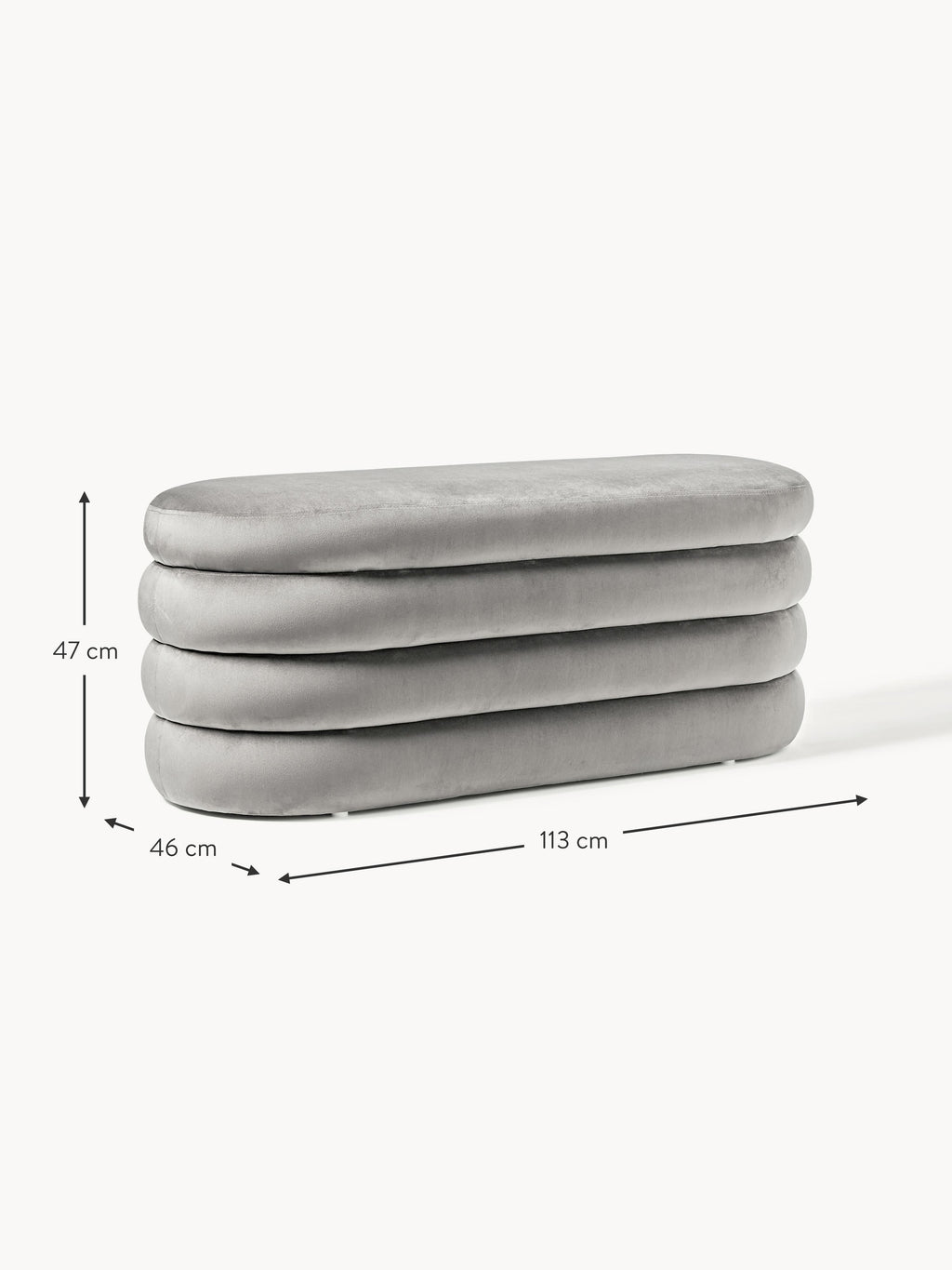 Alto Velvet Upholstered Bench with Storage Space