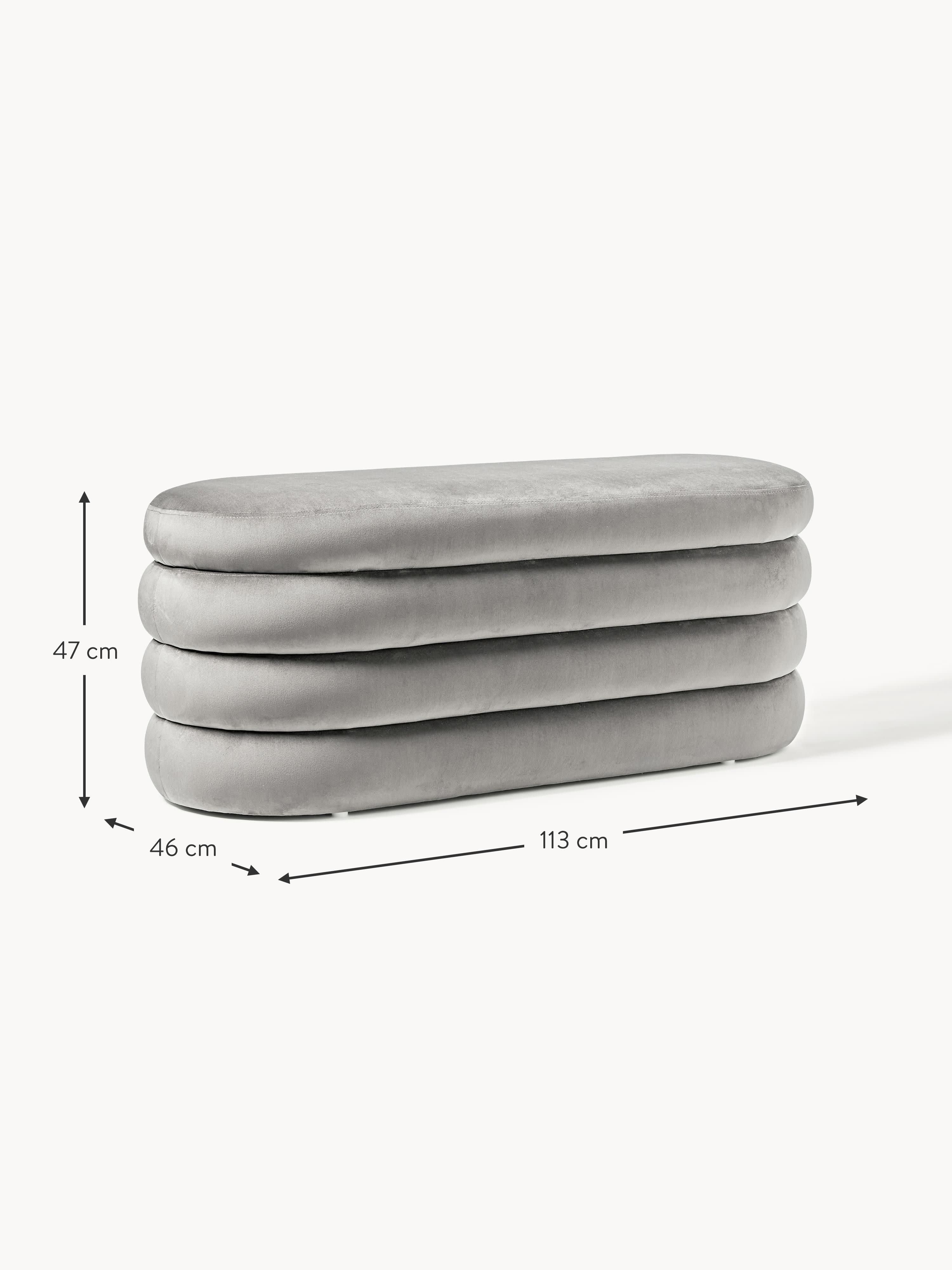 Alto Velvet Upholstered Bench with Storage Space