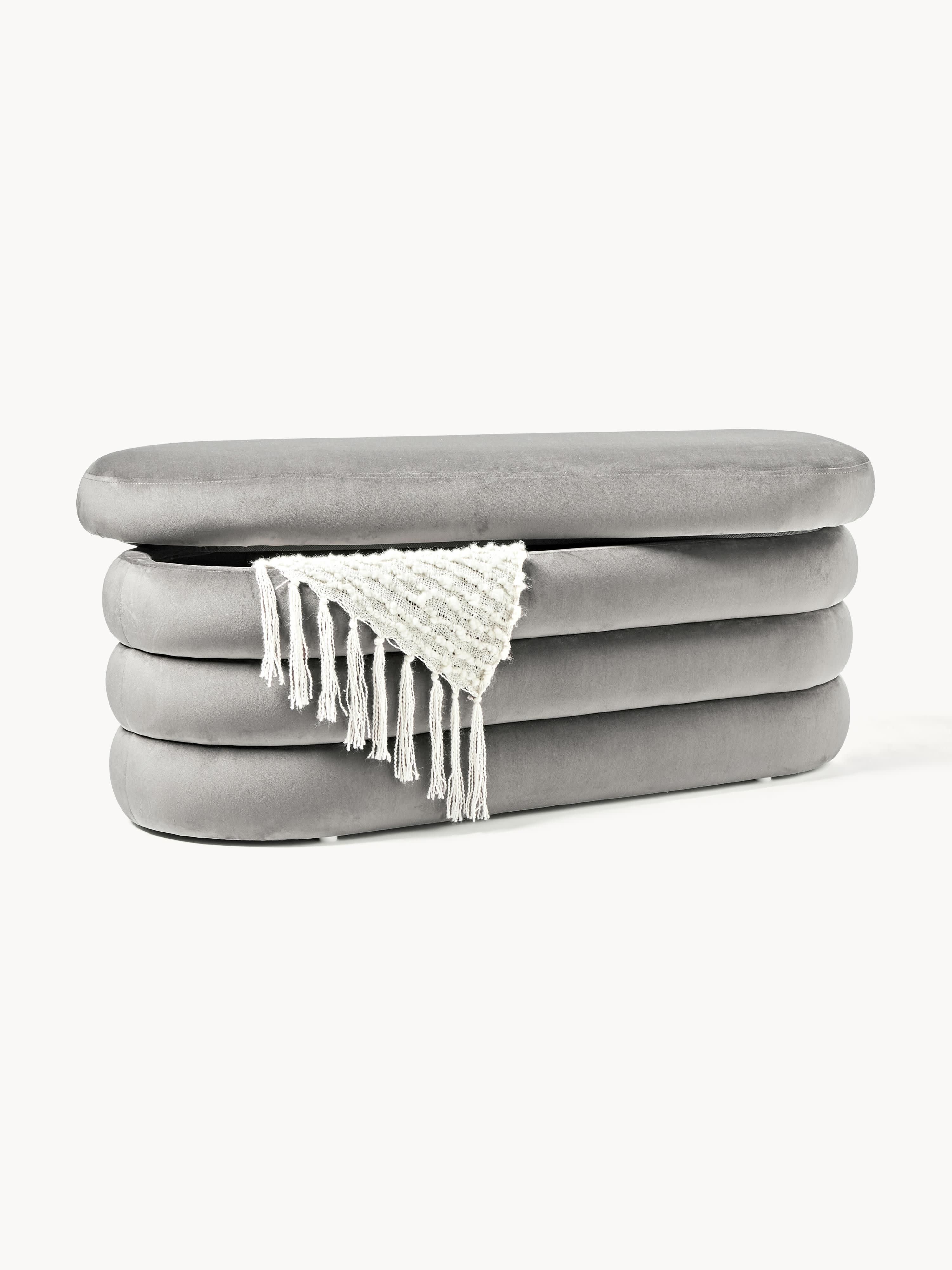 Alto Velvet Upholstered Bench with Storage Space