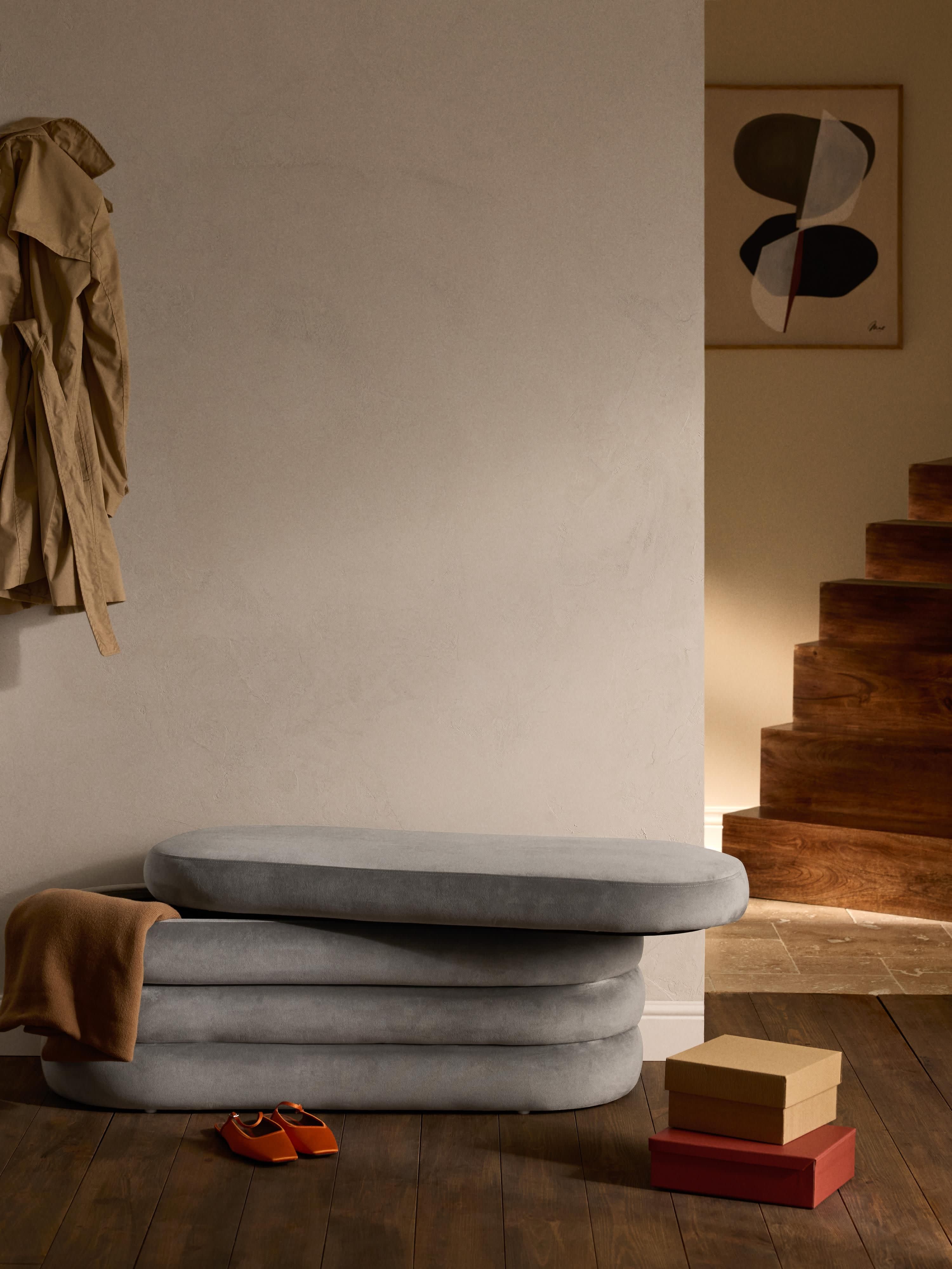 Alto Velvet Upholstered Bench with Storage Space
