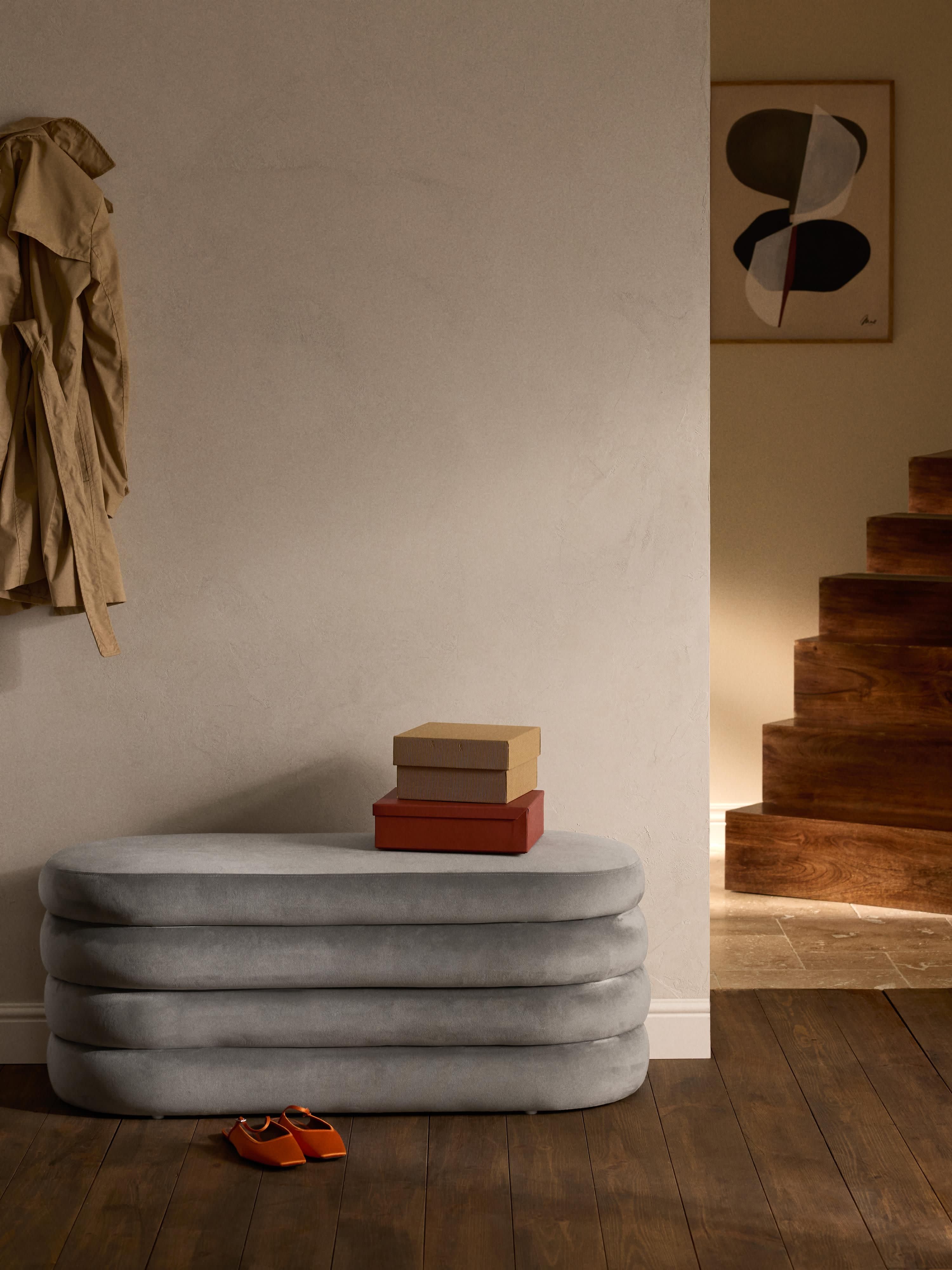 Alto Velvet Upholstered Bench with Storage Space