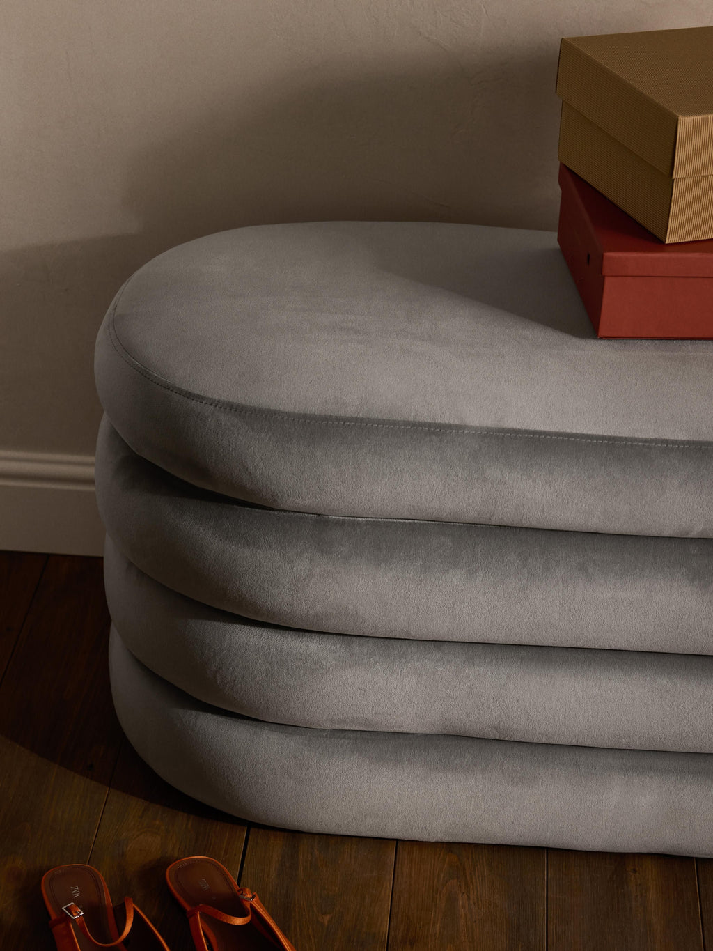 Alto Velvet Upholstered Bench with Storage Space