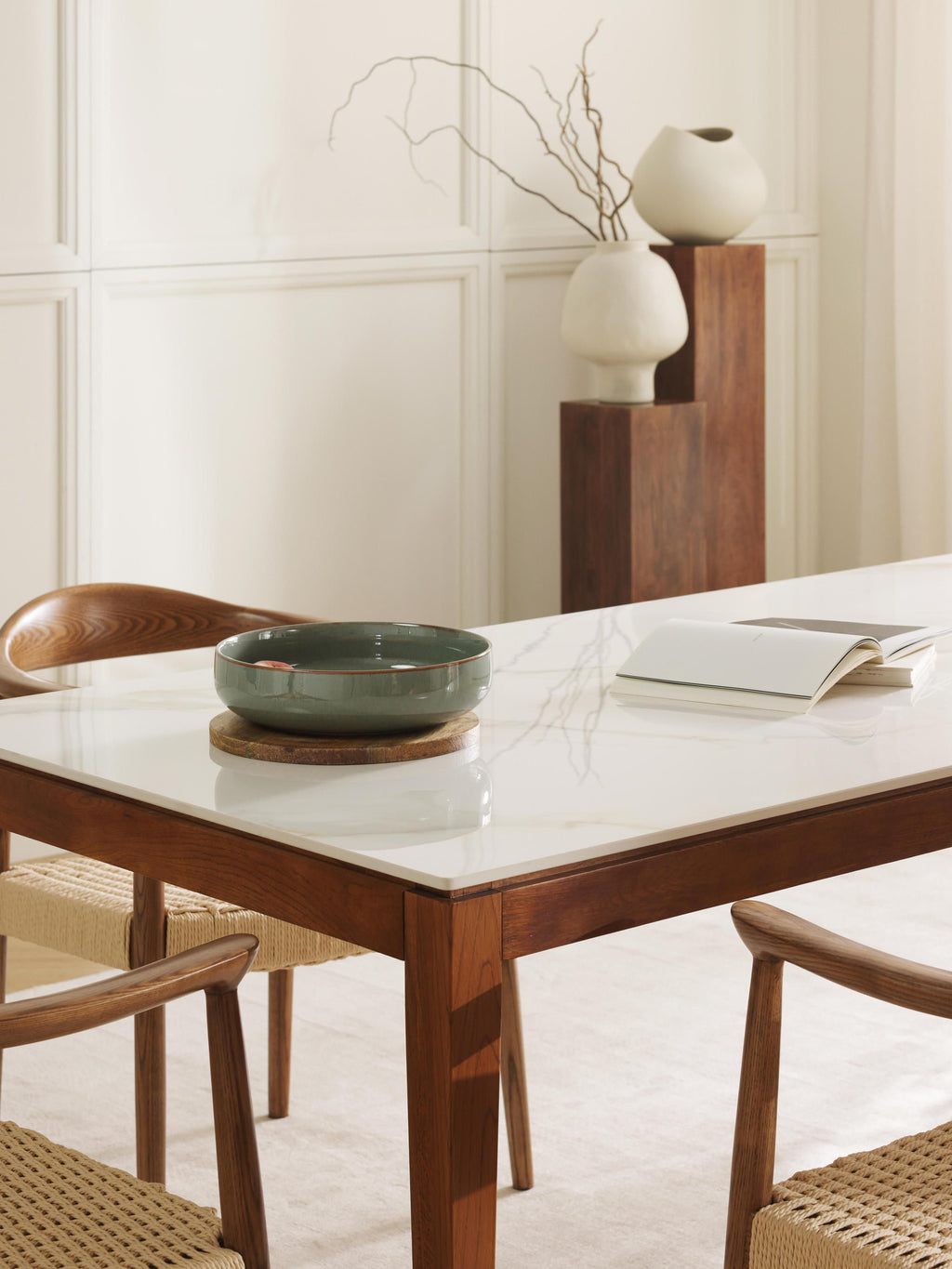 Jackson Marble Effect Dining Table, in various sizes