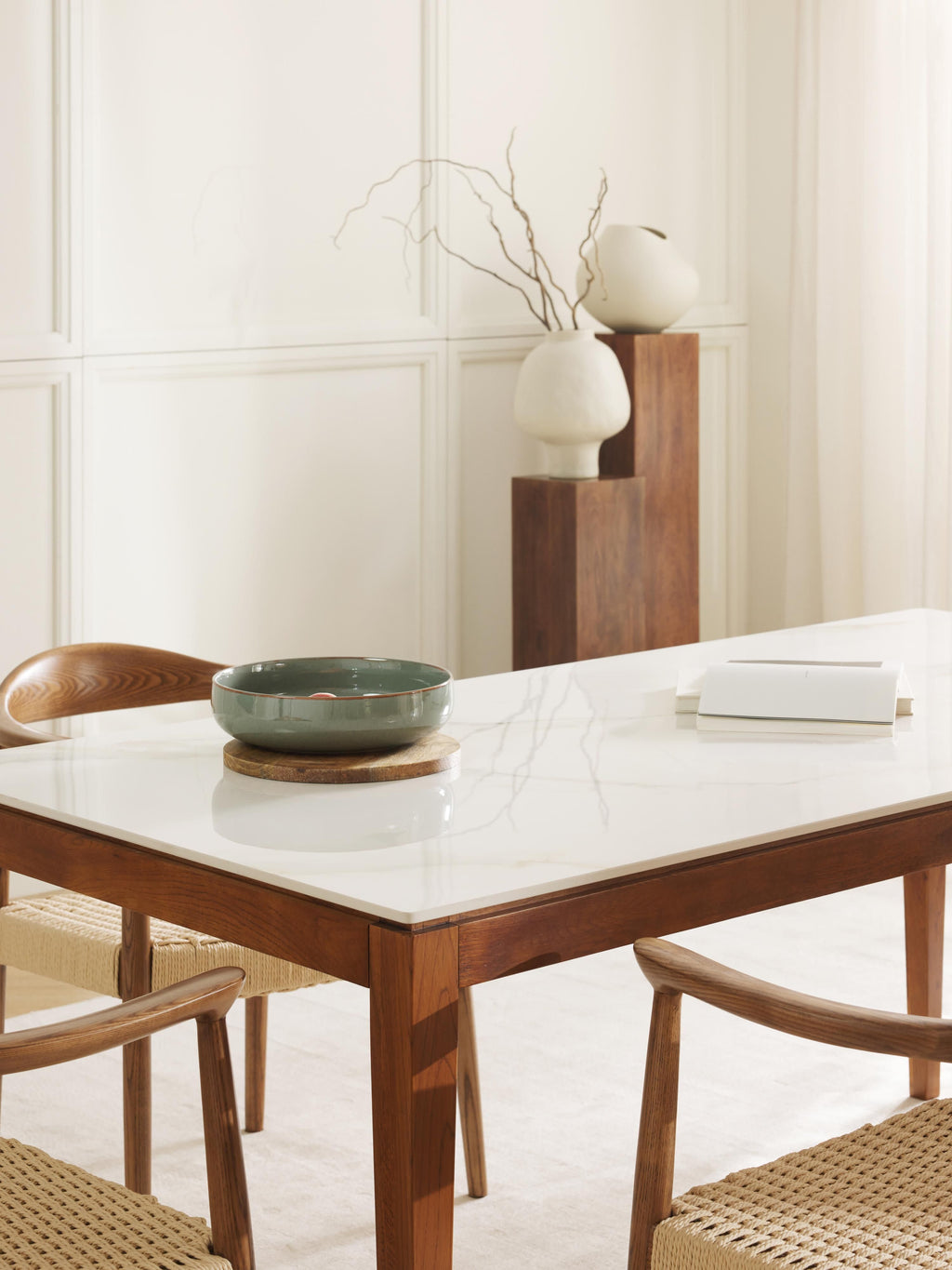 Jackson Marble Effect Dining Table, in various sizes