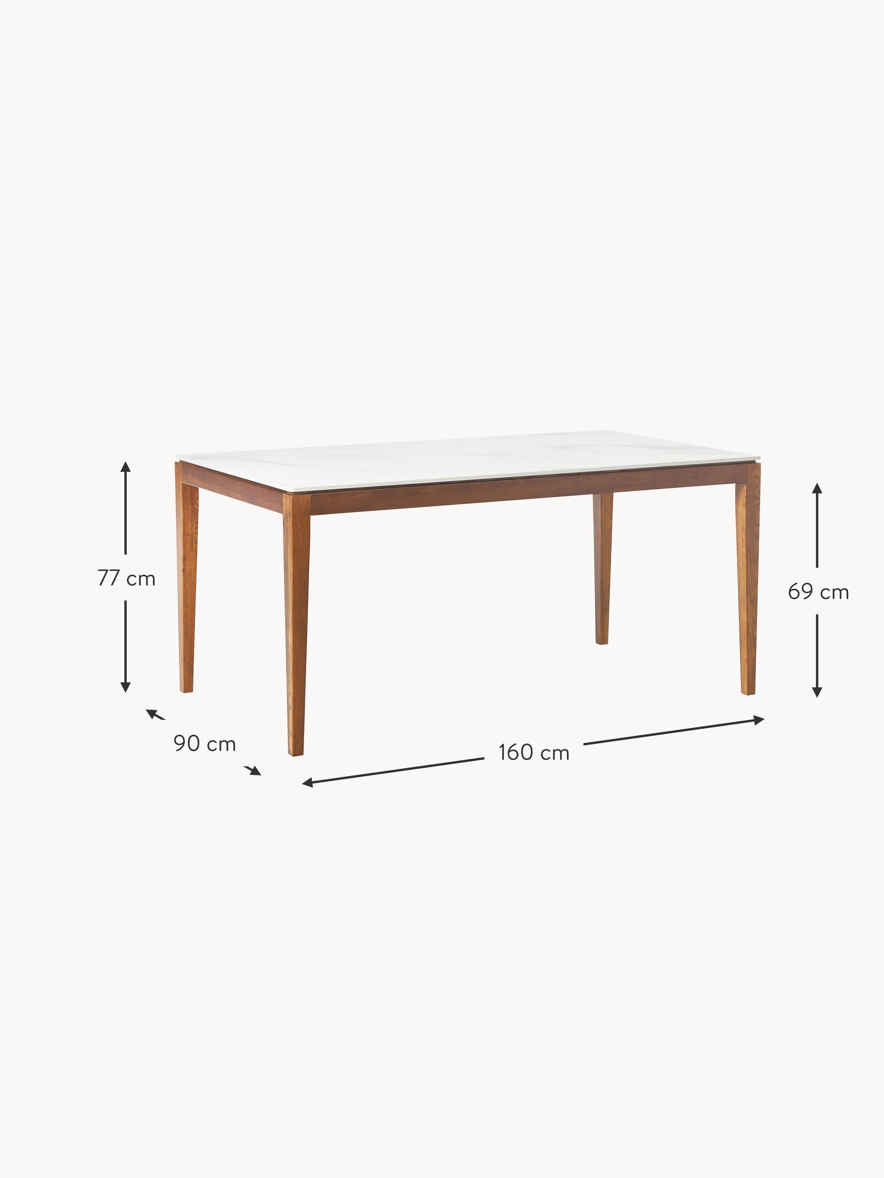 Jackson Marble Effect Dining Table, in various sizes