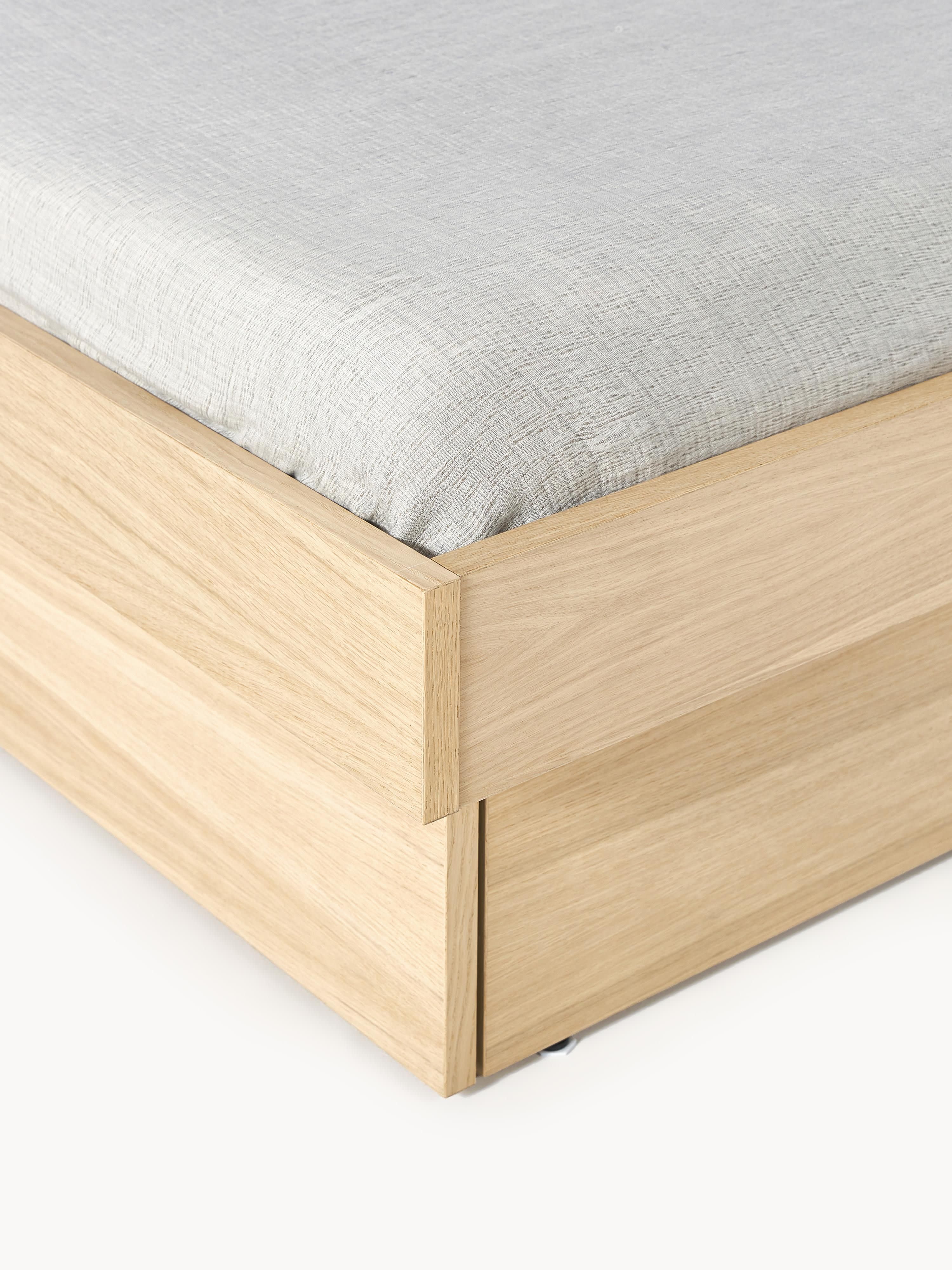 Sato Wooden Bed with Drawers and Headboard