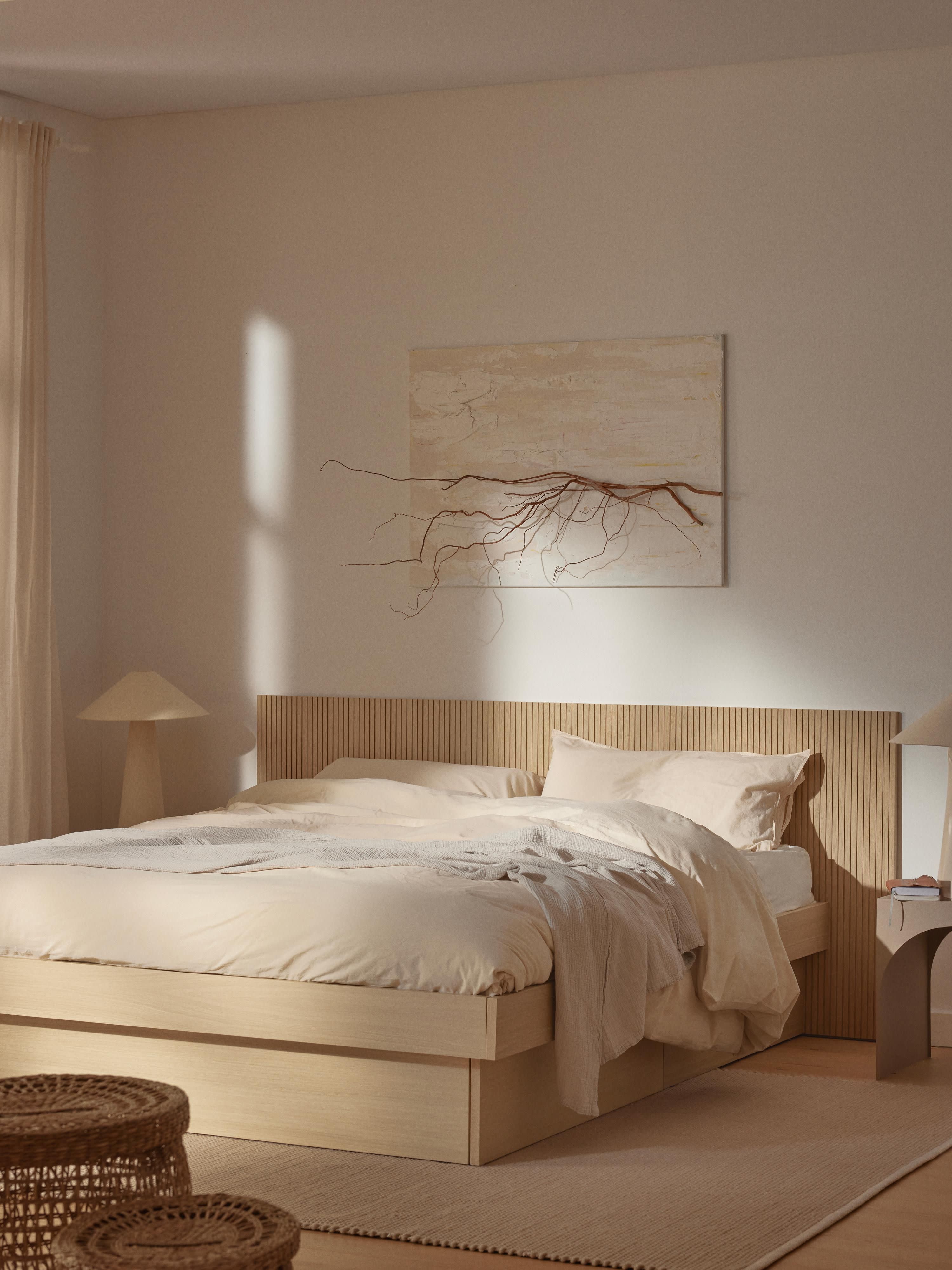 Sato Wooden Bed with Drawers and Headboard