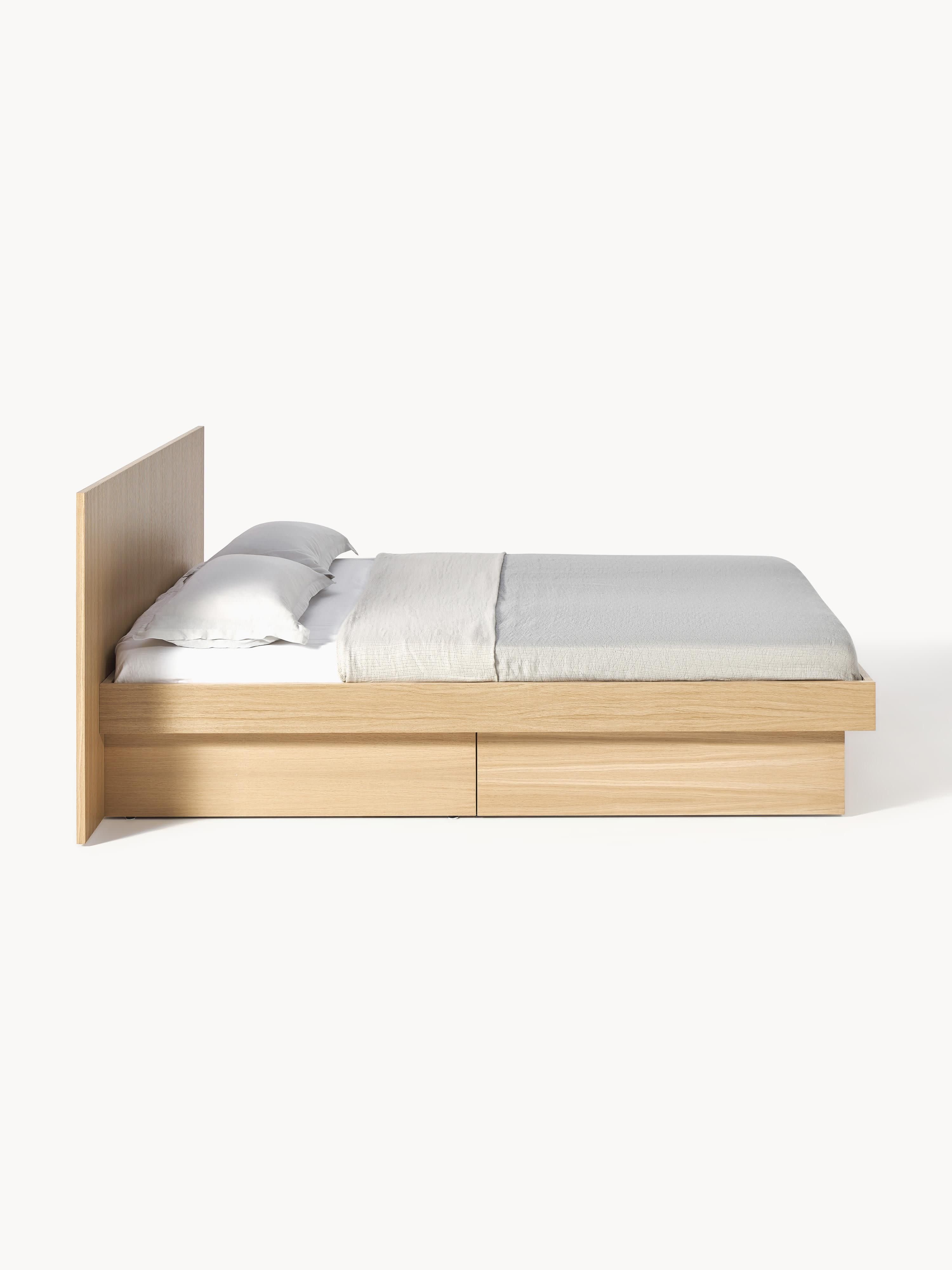 Sato Wooden Bed with Drawers and Headboard