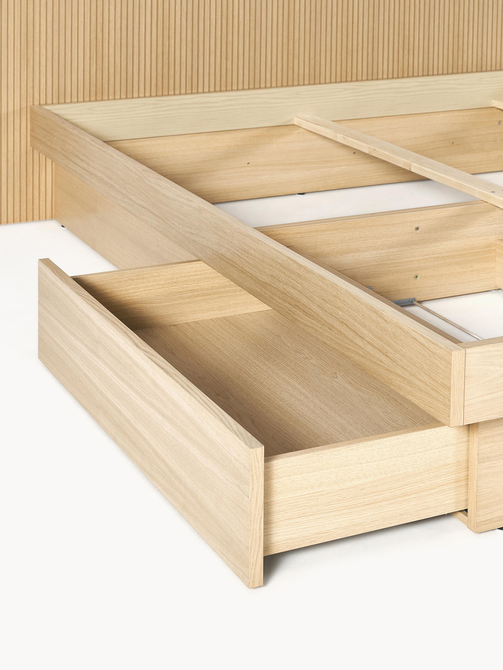 Sato Wooden Bed with Drawers and Headboard