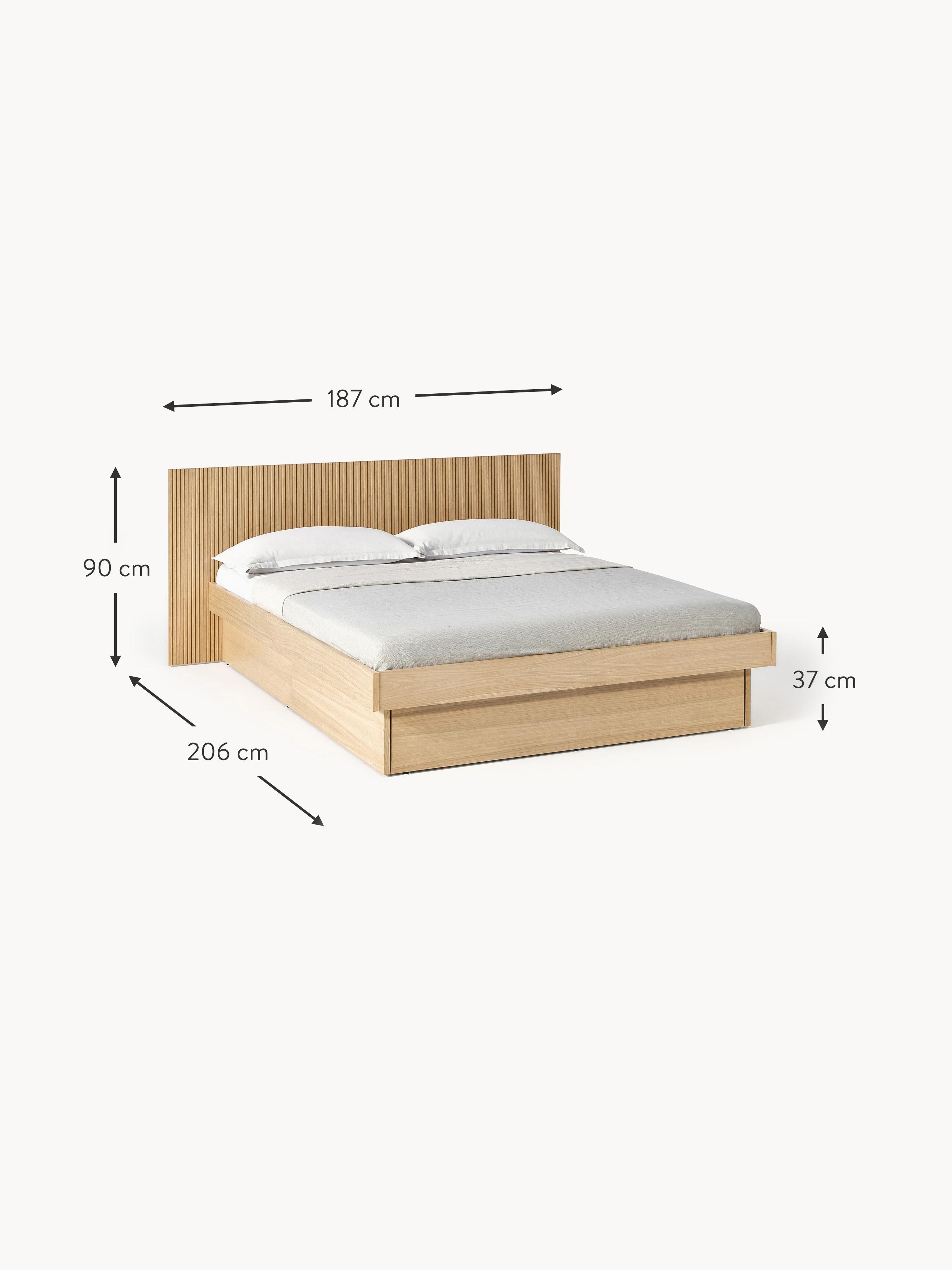 Sato Wooden Bed with Drawers and Headboard