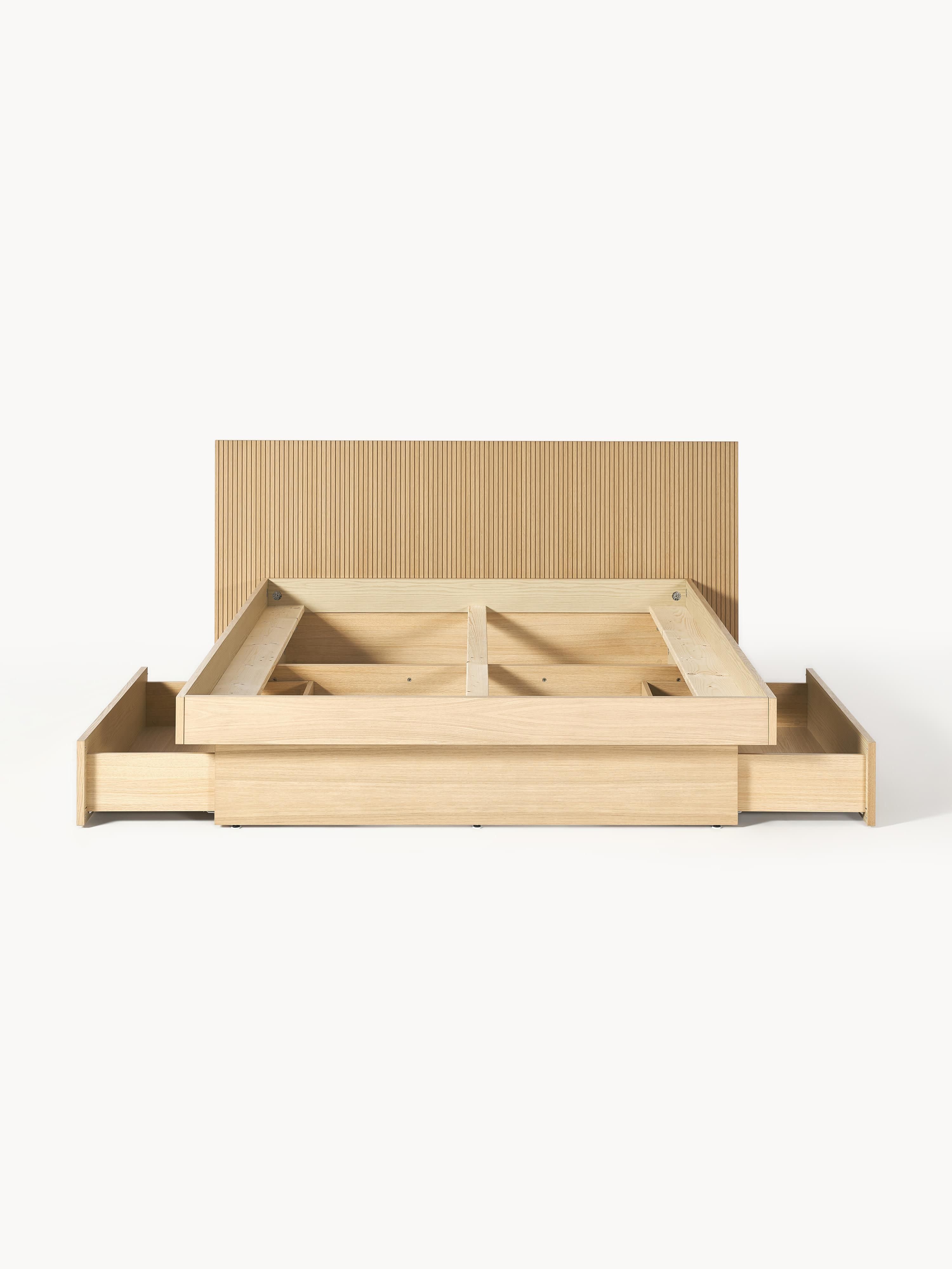 Sato Wooden Bed with Drawers and Headboard