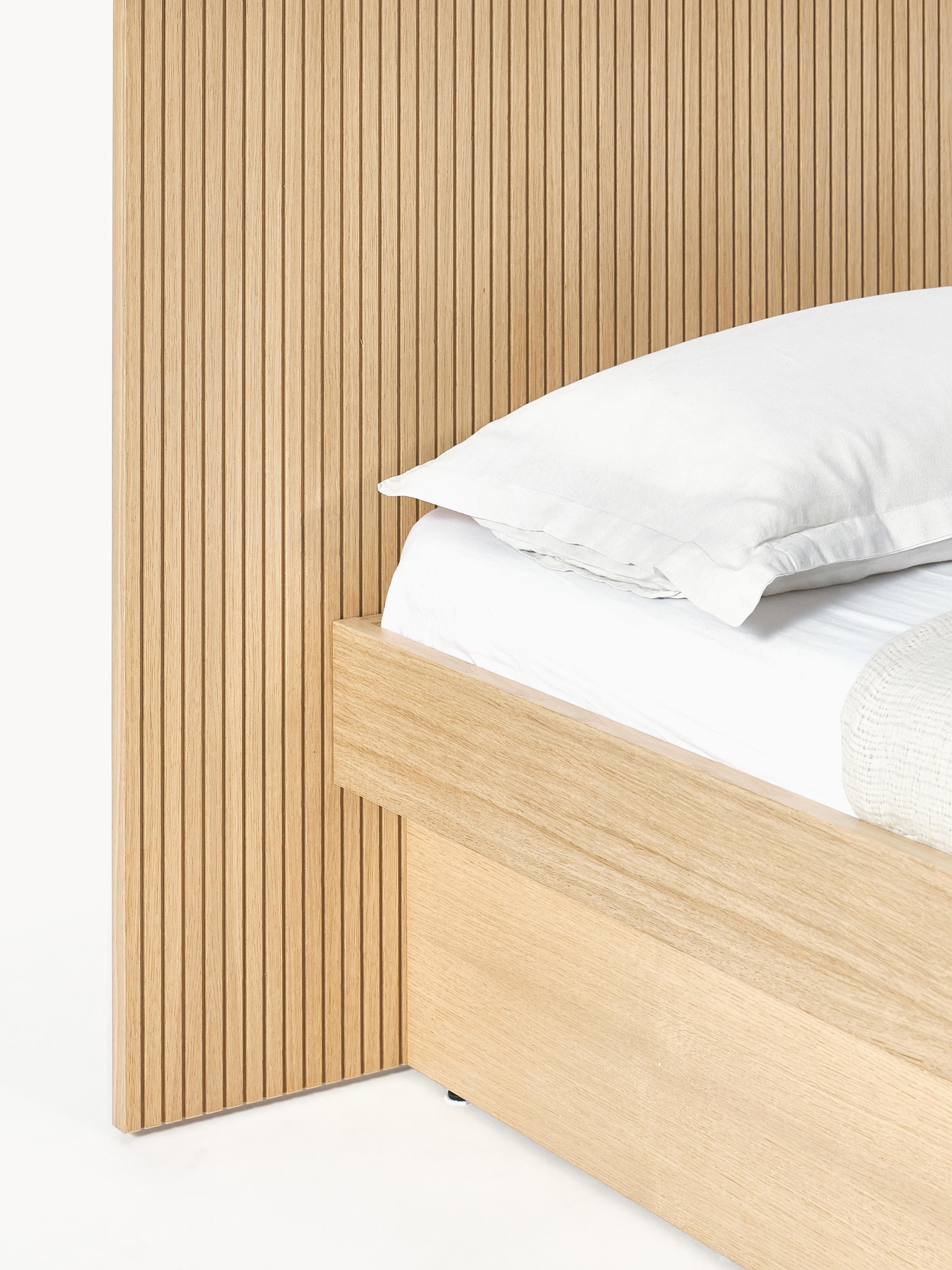 Sato Wooden Bed with Drawers and Headboard