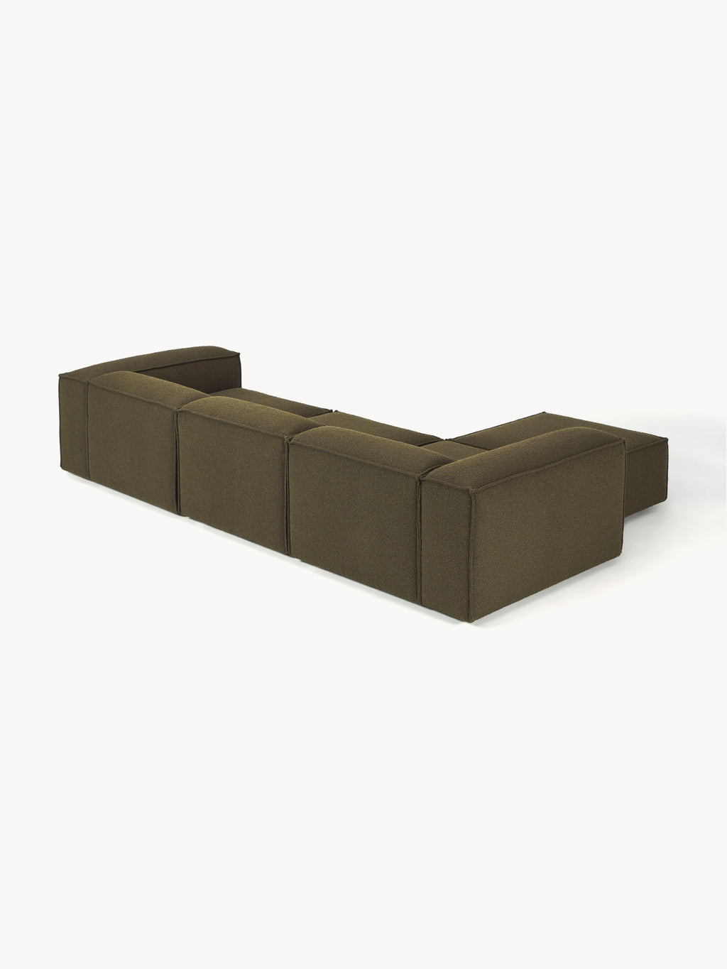 Lennon Bouclé Modular Sofa (4-seater) with Ottoman (left/right)