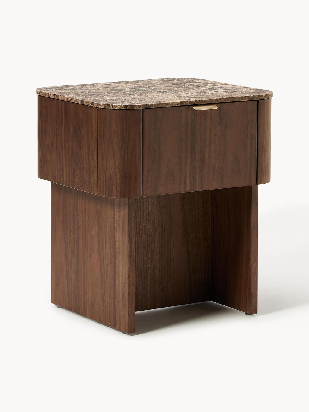 Gallery image 1 - Wooden Bedside Table Zumi with Marble Top