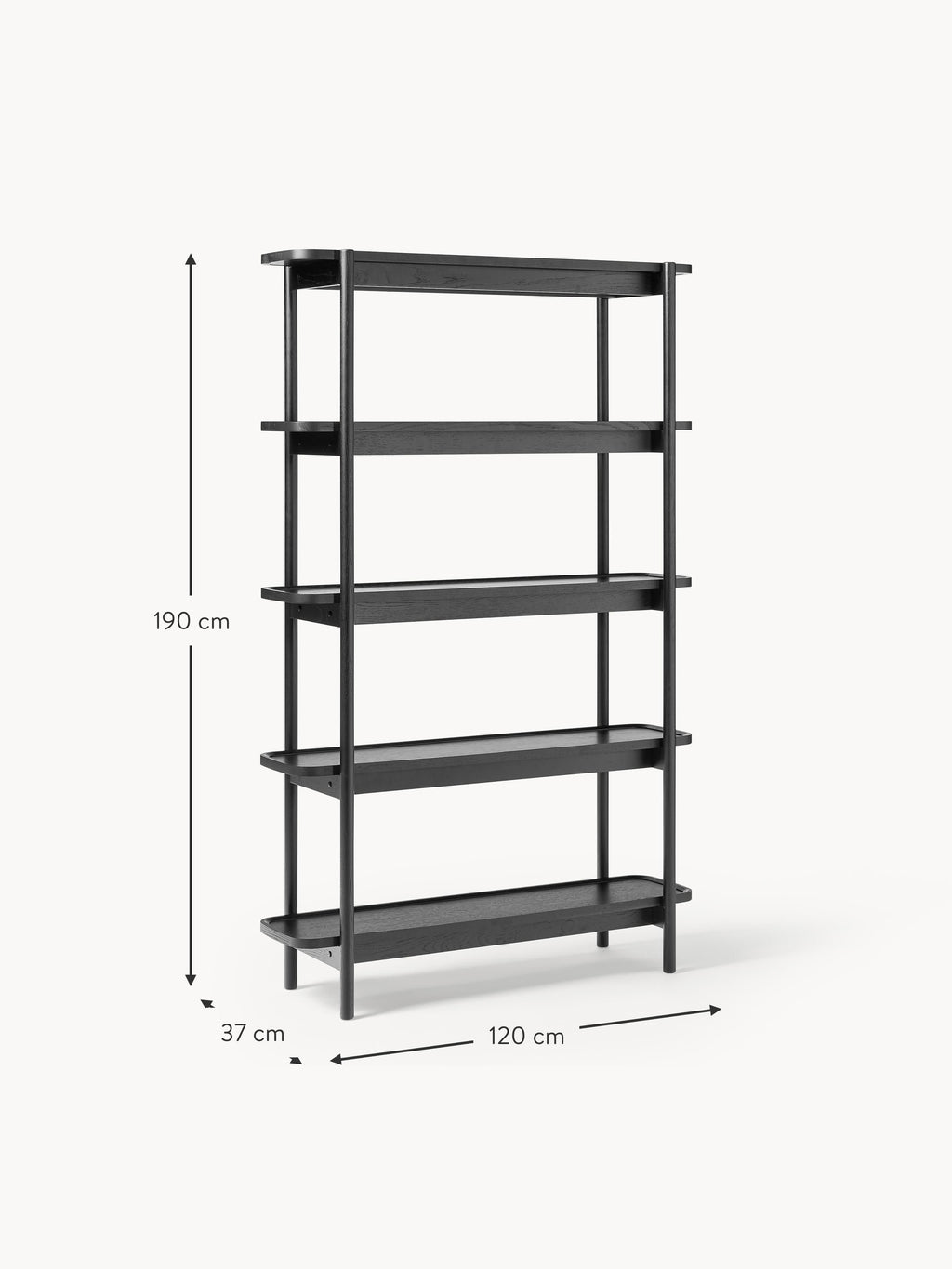 Libby Tall Wooden Shelving Unit