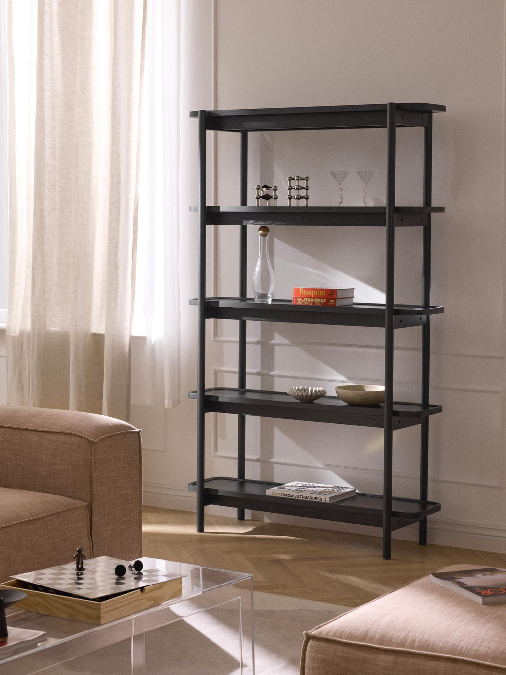 Libby Tall Wooden Shelving Unit