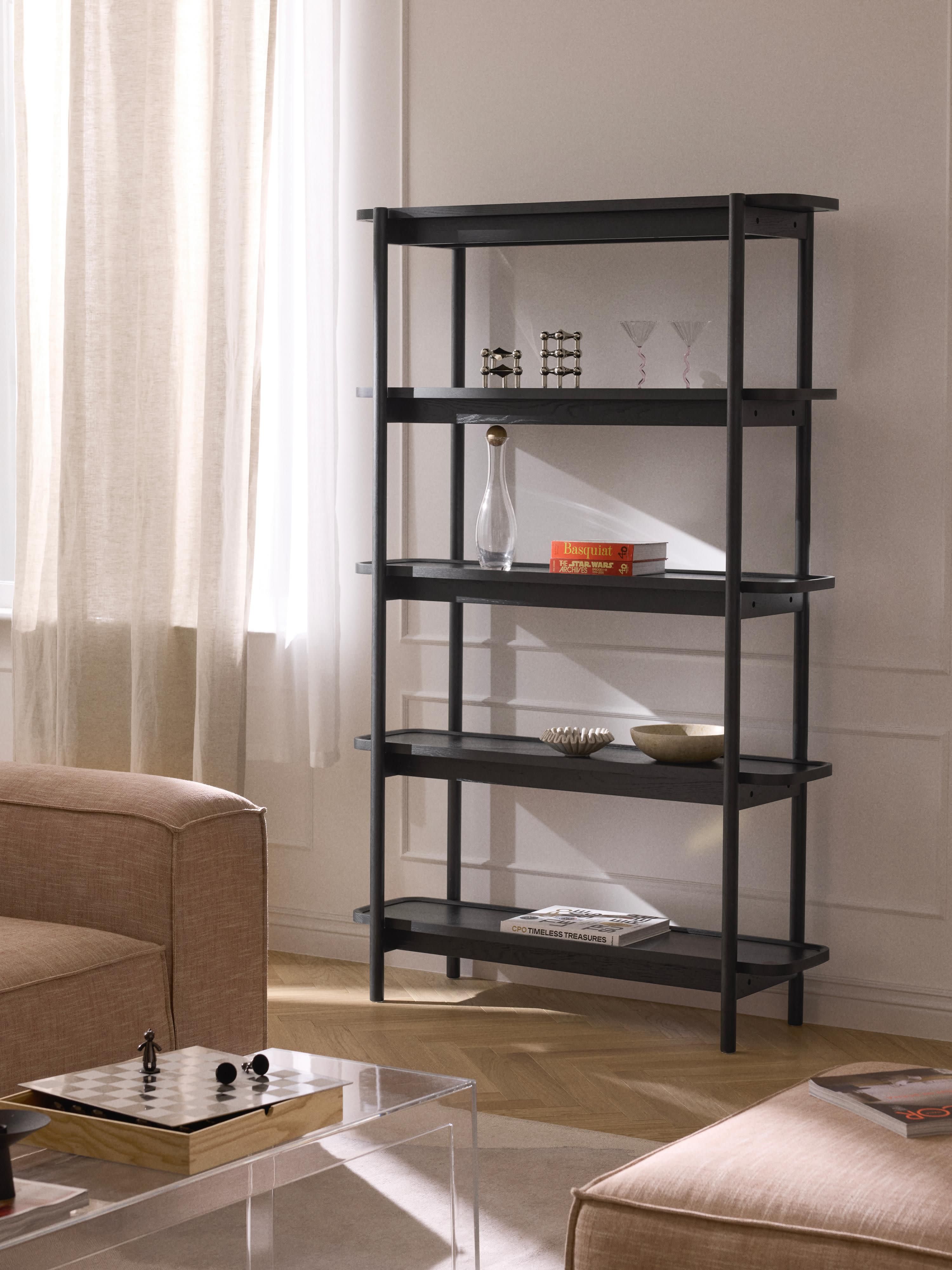 Libby Tall Wooden Shelving Unit