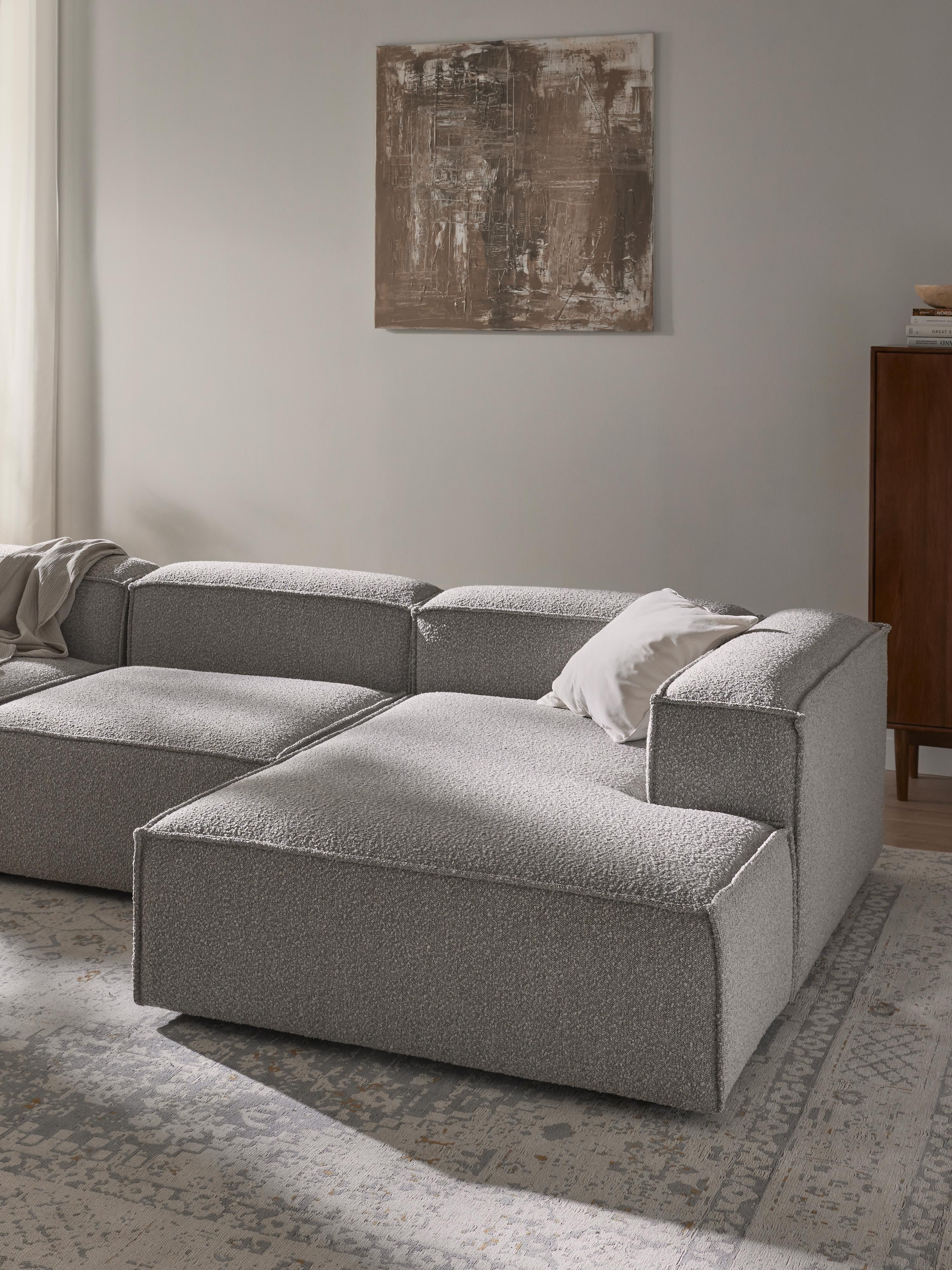 Lennon Bouclé Modular Corner Sofa (4-seater)