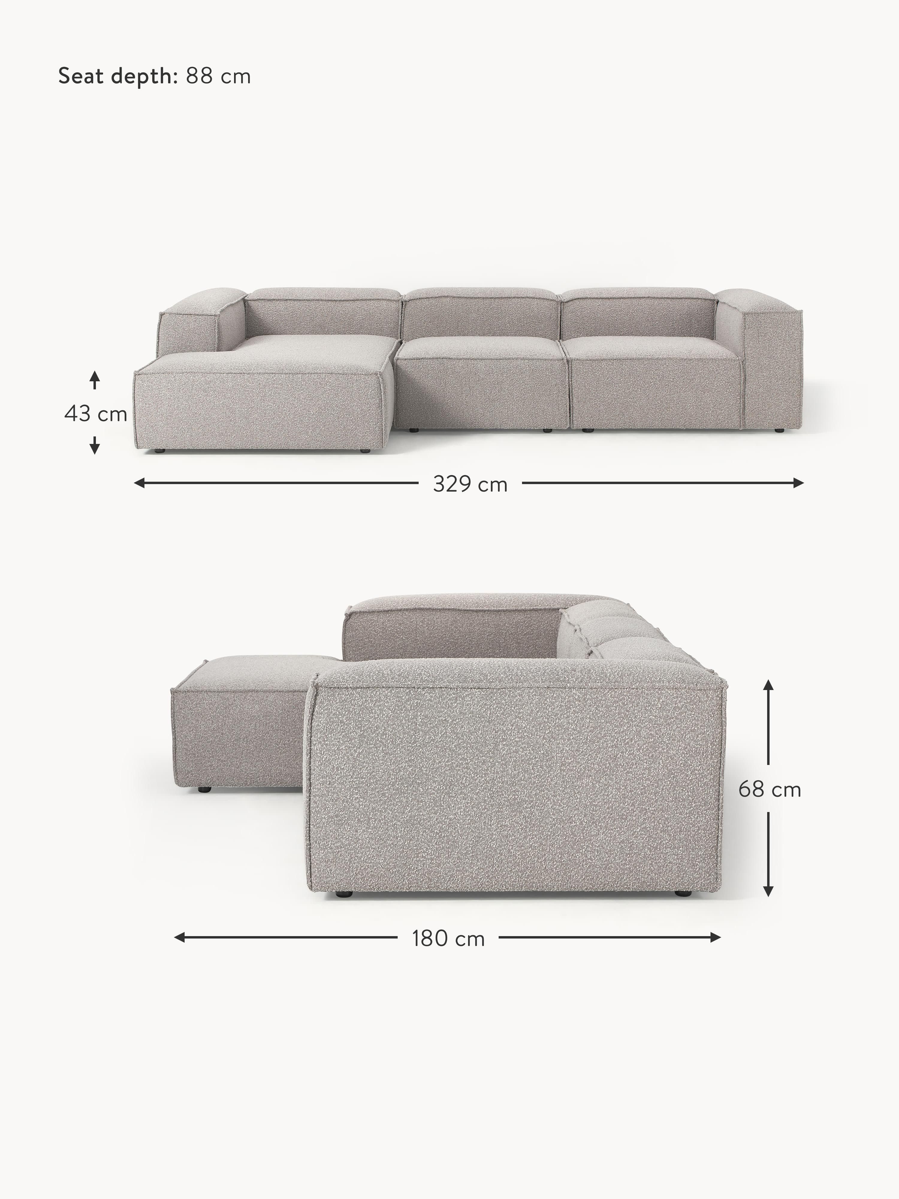 Lennon Bouclé Modular Corner Sofa (4-seater)