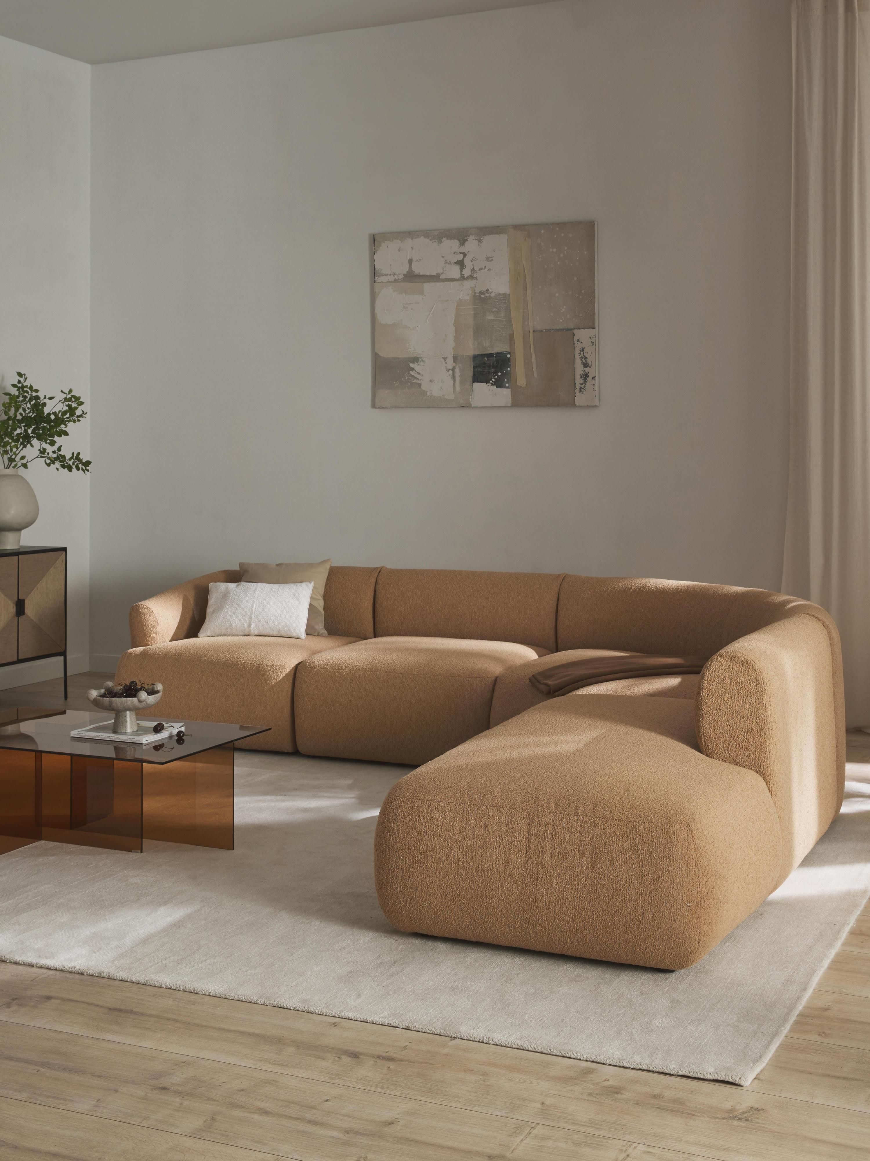 Sofia Modular Bouclé Corner Sofa (4-seater)
