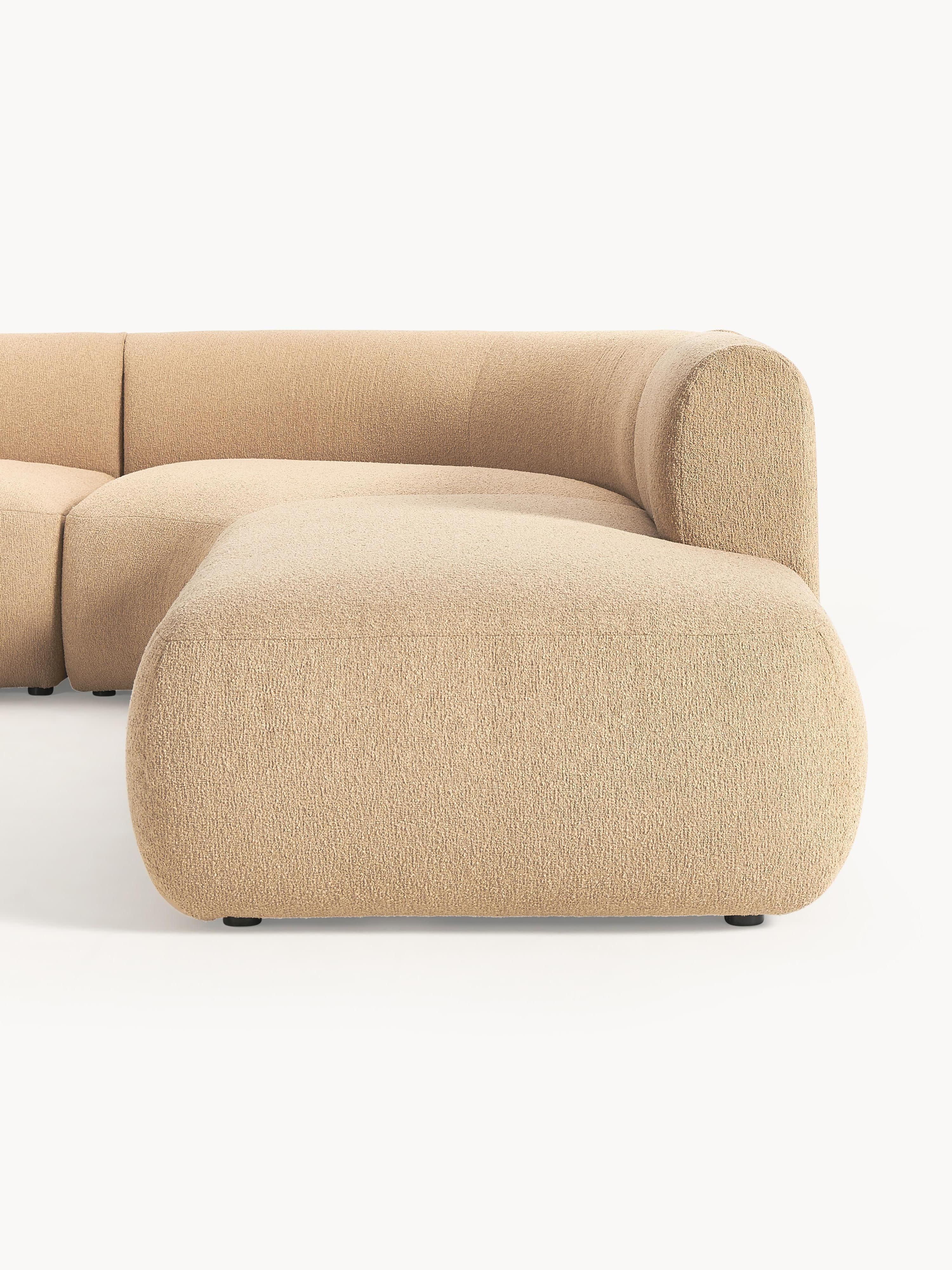 Sofia Modular Bouclé Corner Sofa (4-seater)