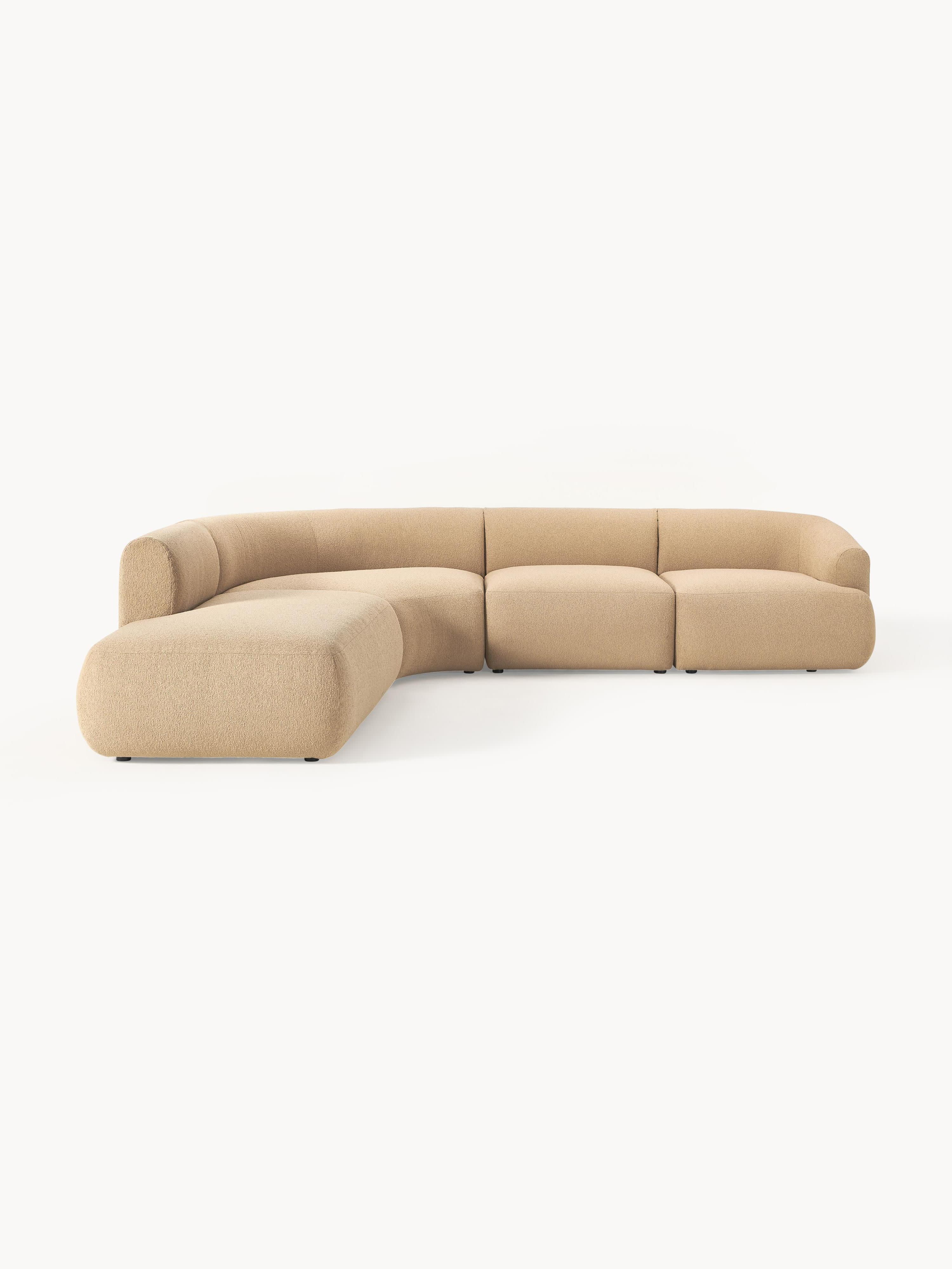 Sofia Modular Bouclé Corner Sofa (4-seater)
