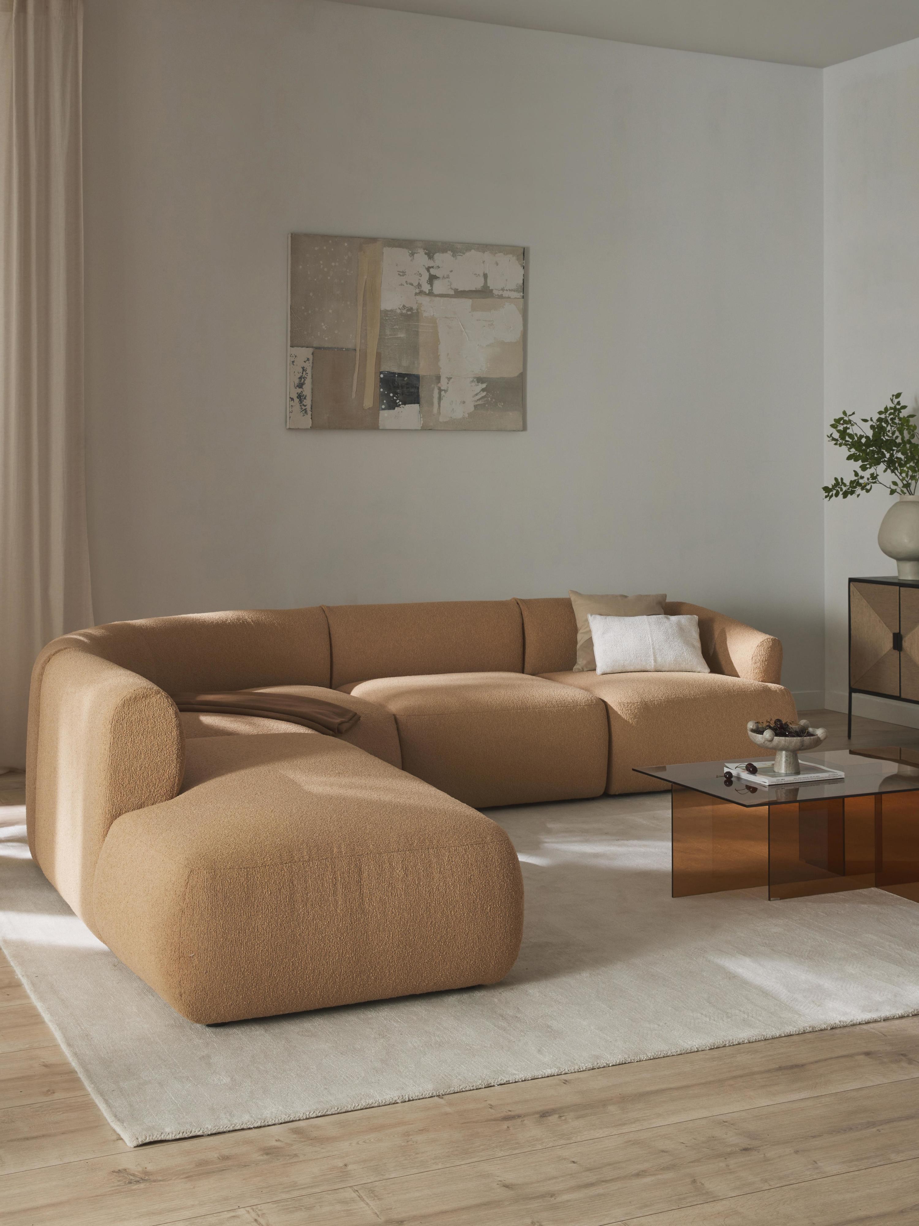 Sofia Modular Bouclé Corner Sofa (4-seater)