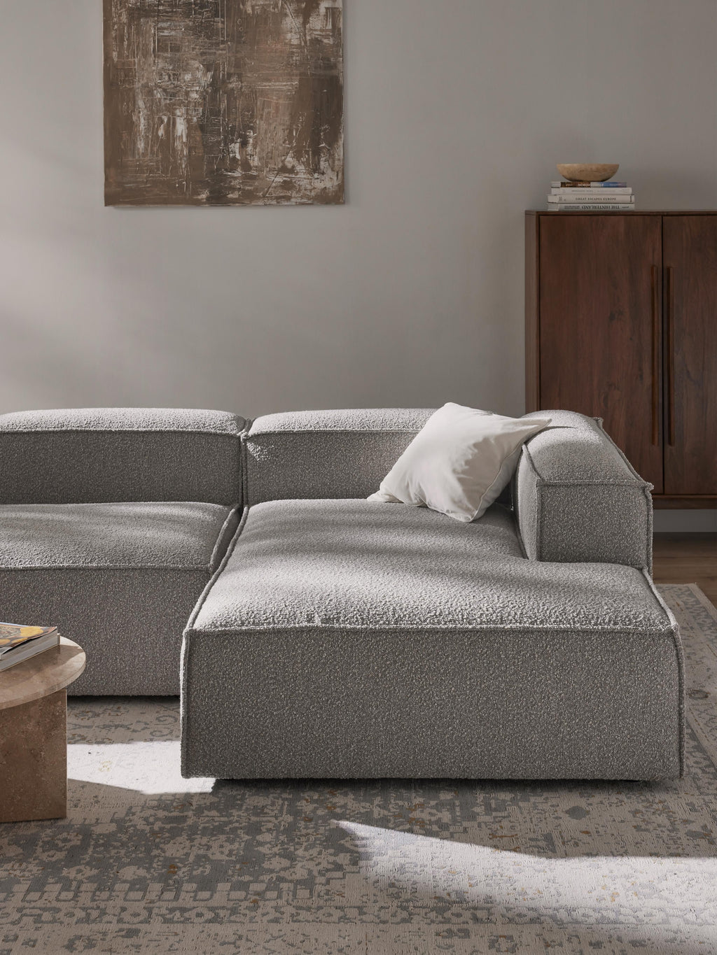 Lennon Bouclé Corner Chaise Module
