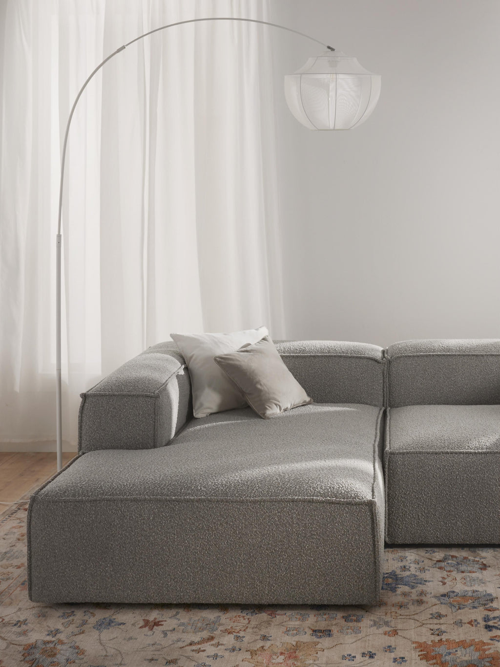 Lennon Bouclé Corner Chaise Module
