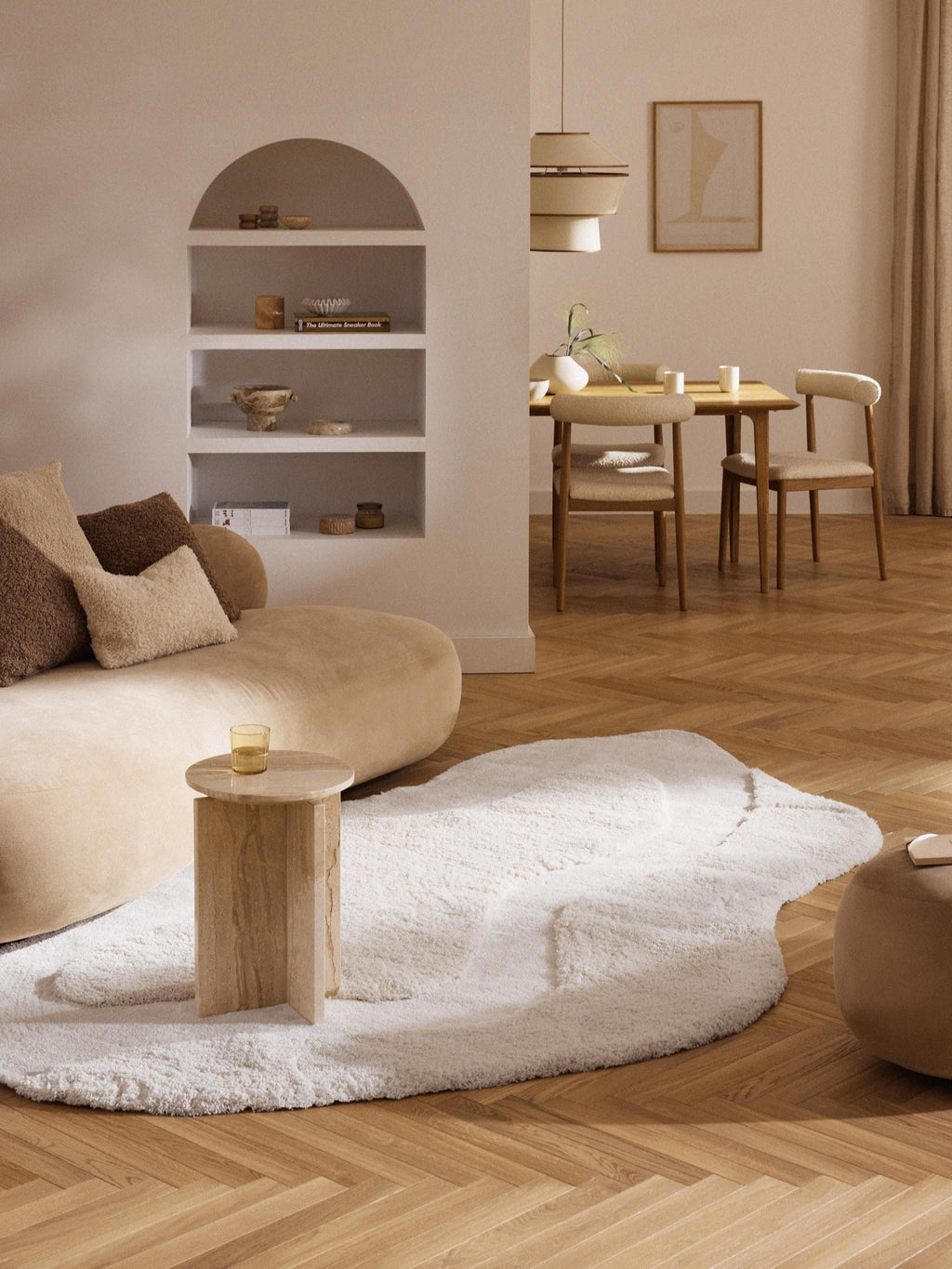 Kyla Organic-Shaped High-Low Rug